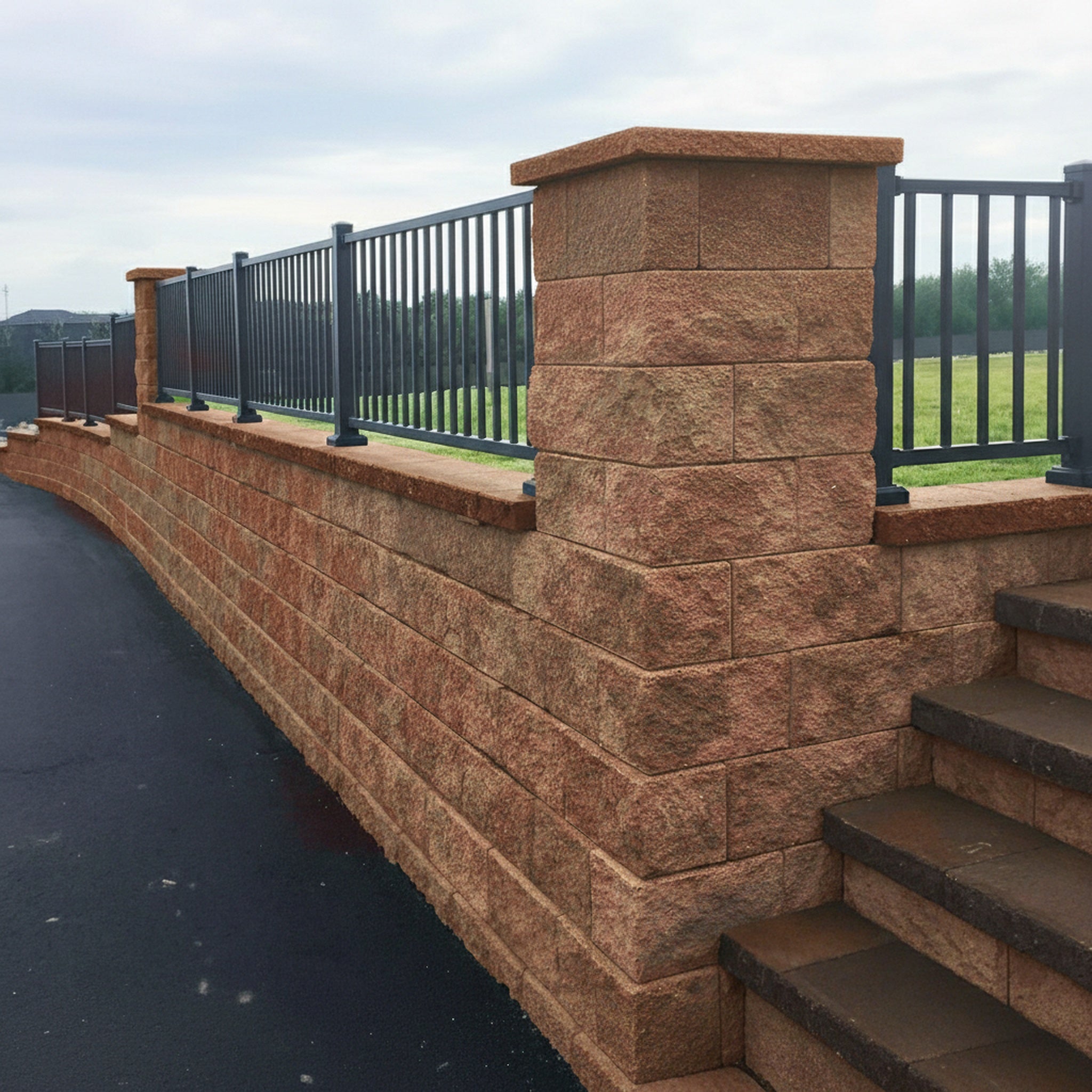 Sigma Plus 8" Corners 8" x 18" x 8" Split Face (C) - Hero #Sahara Chestnut#Sq Ft