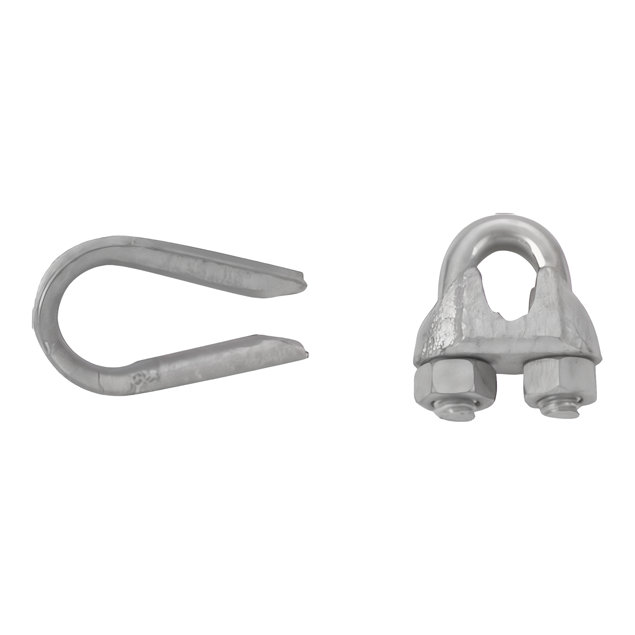 Campbell Galvanized Zinc Wire Rope Thimble, 1/8 inch size.