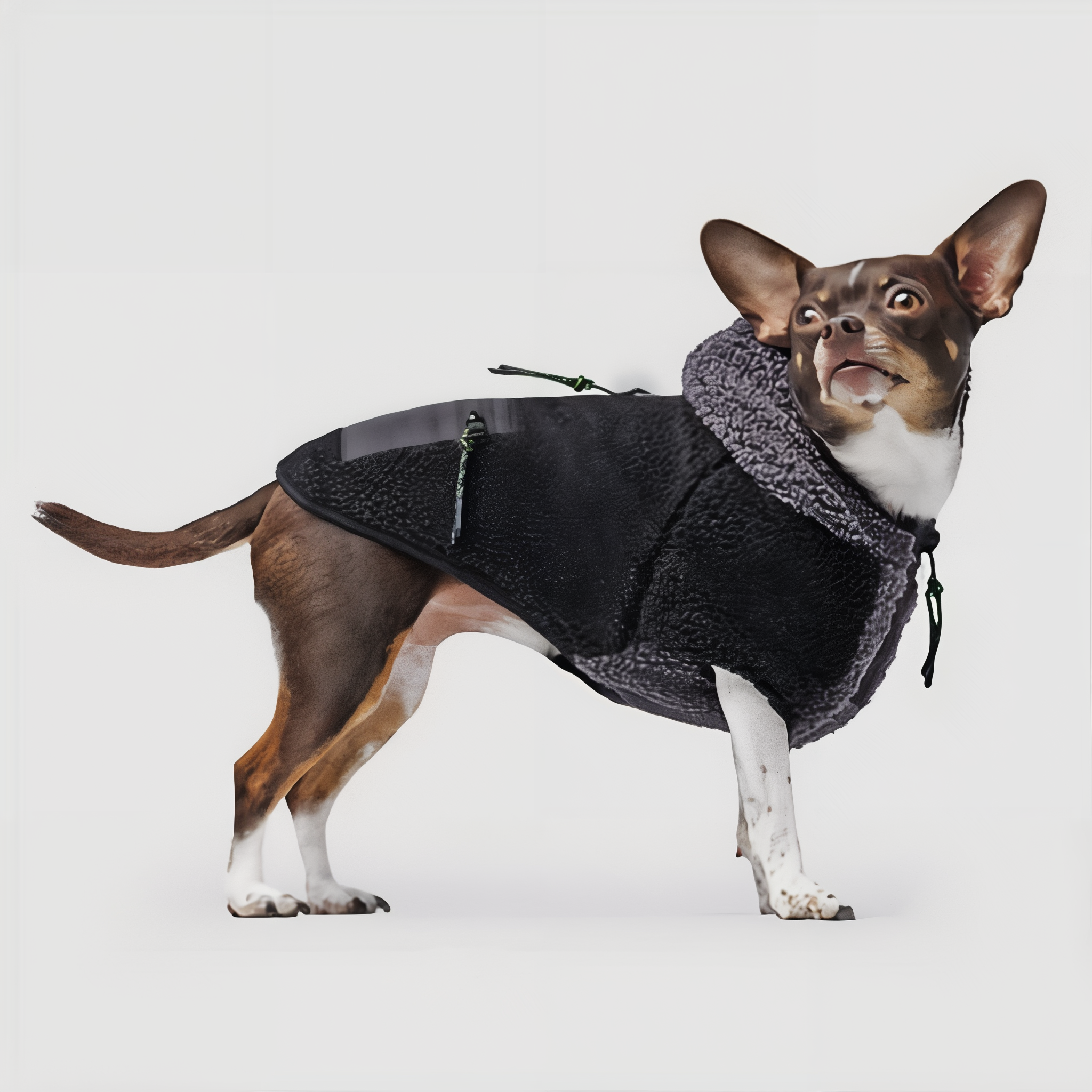 Canada Pooch Cool Factor Hoodie in black and grey, size 20. #20#Black/Grey