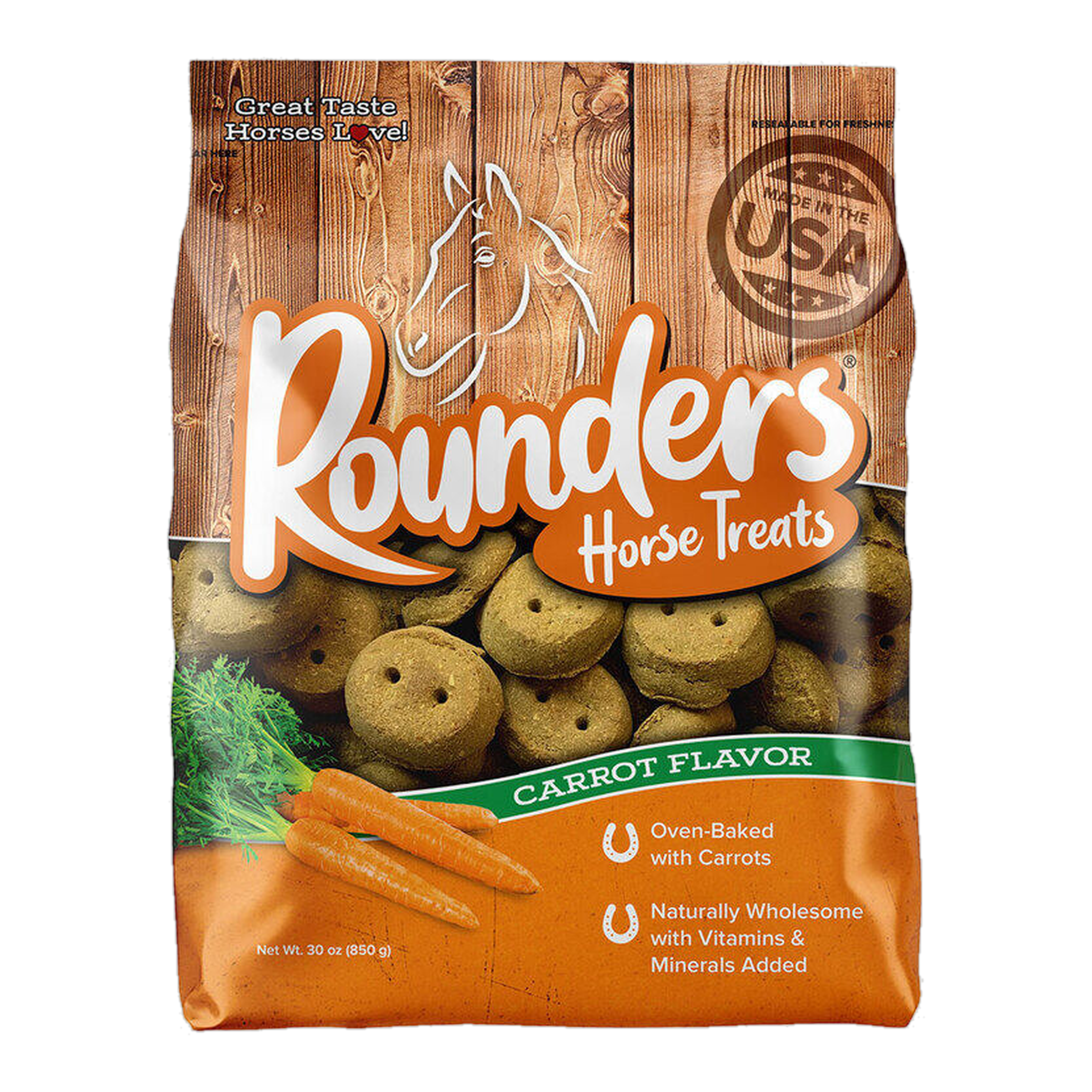 Carrot Rounders Horse Treats 30 OZ