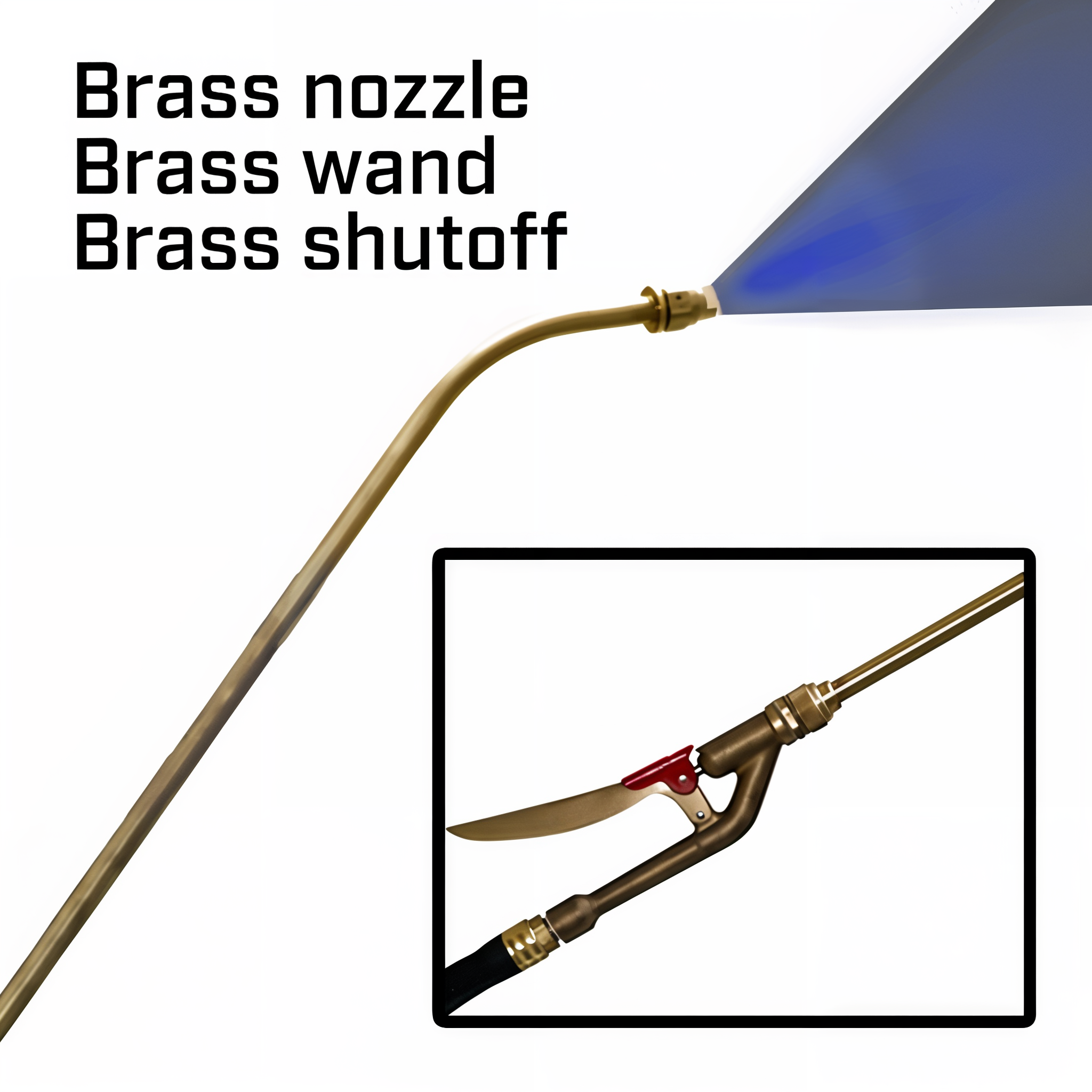 Chapin 1449 Industrial Concrete Sprayer — brass nozzle, brass wand, and brass shutoff for chemical resistance