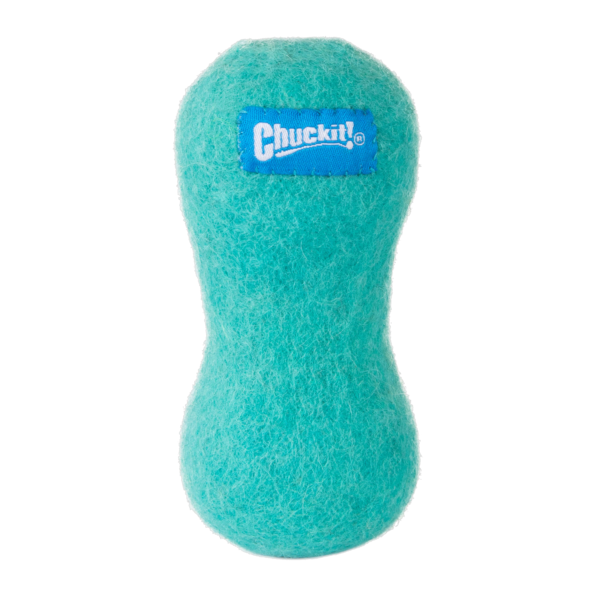 Chuckit Wool-ee Bone small blue natural wool dog toy