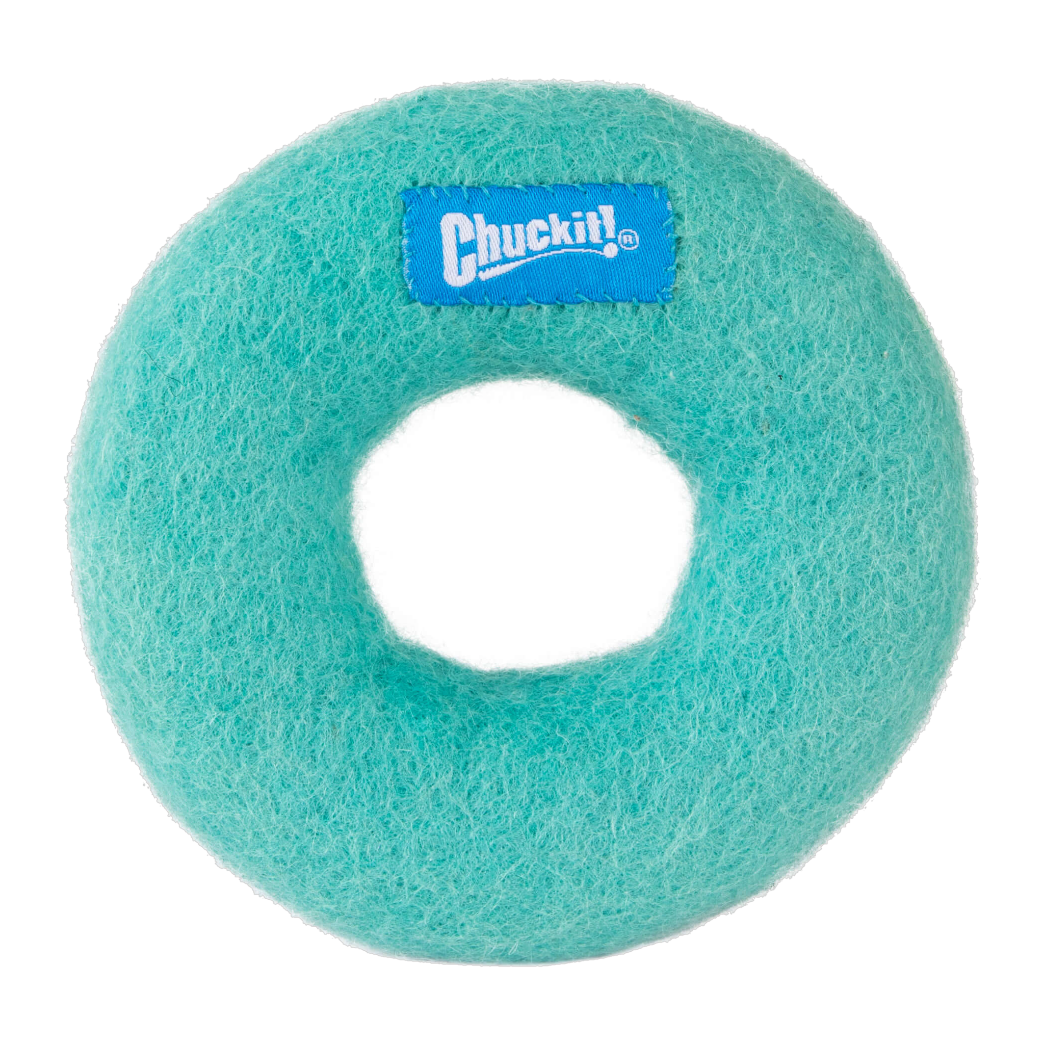 Chuckit Wool-ee Ring blue medium natural wool dog toy
