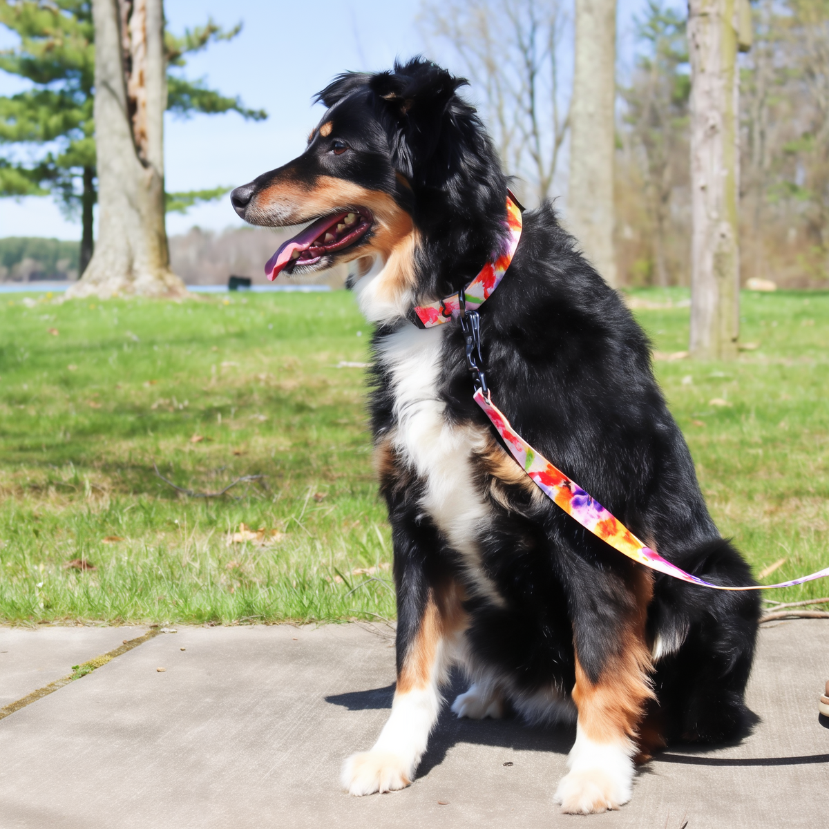 Coastal Pet Inspire Adjustable Fashion Dog Collar Rainy Day Floral Extra Small -- lifestyle