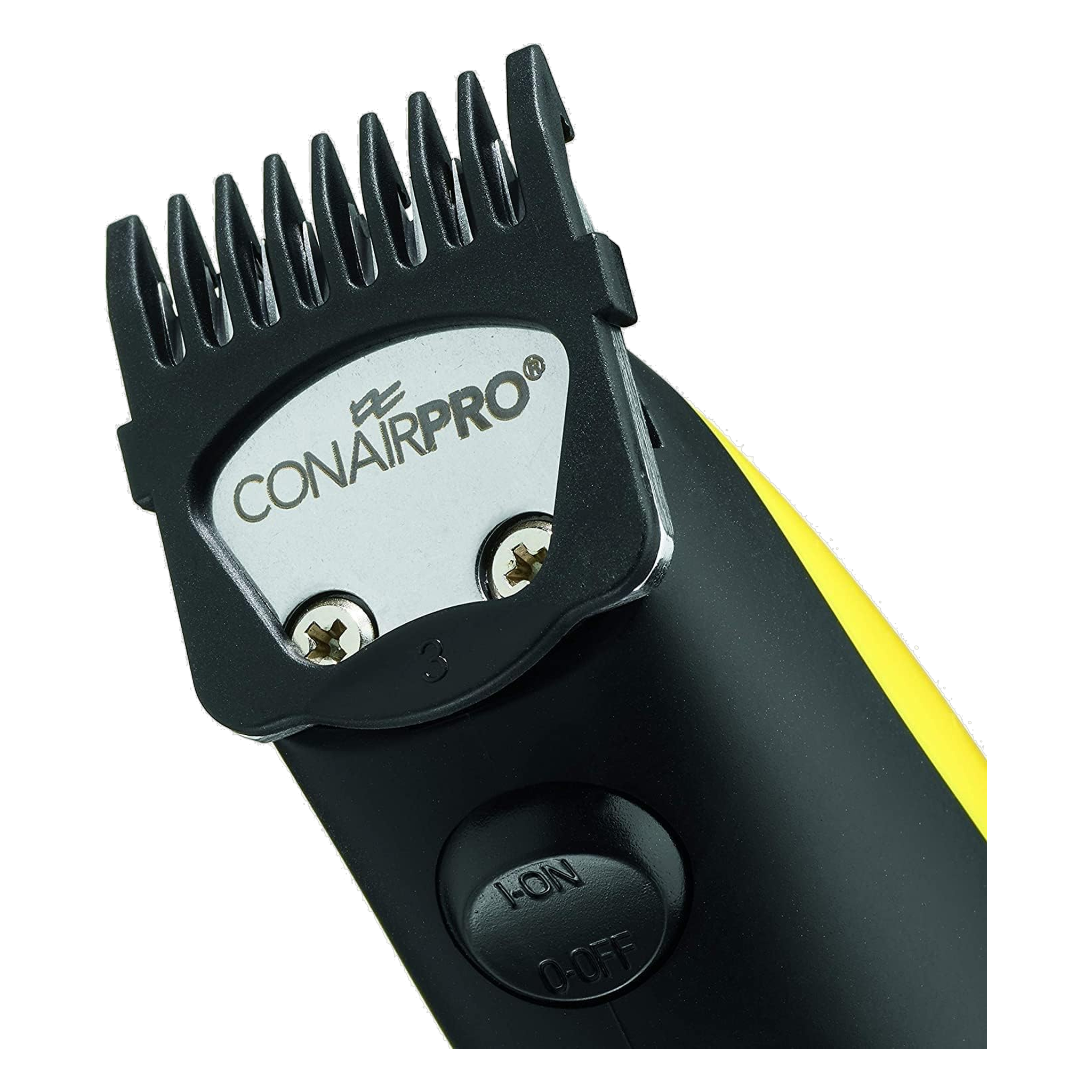 Comb attachment snapped onto the ConairPro Palm Pro micro trimmer blade