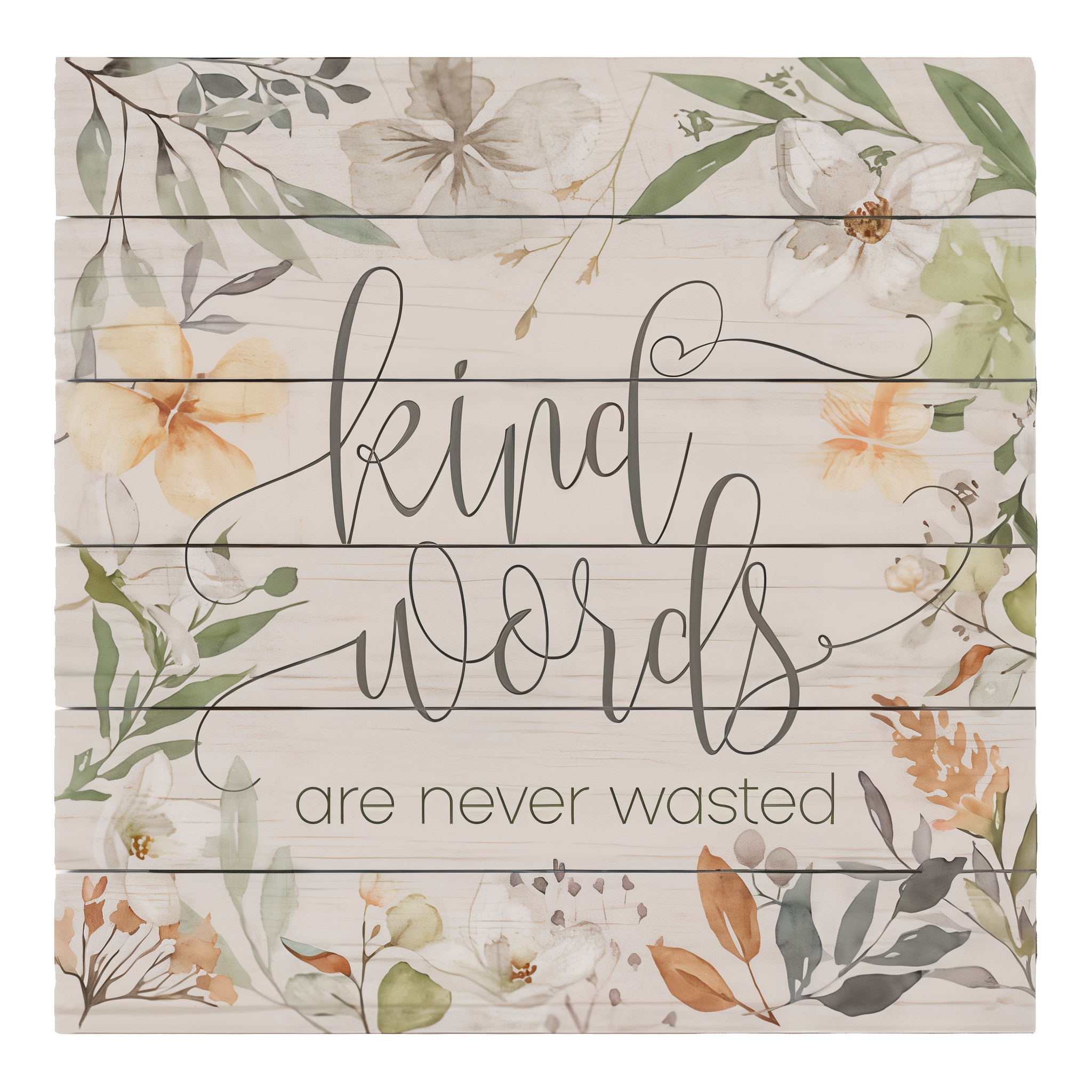CounterArt Kind Words Slatted Pallet Wood Wall Sign
