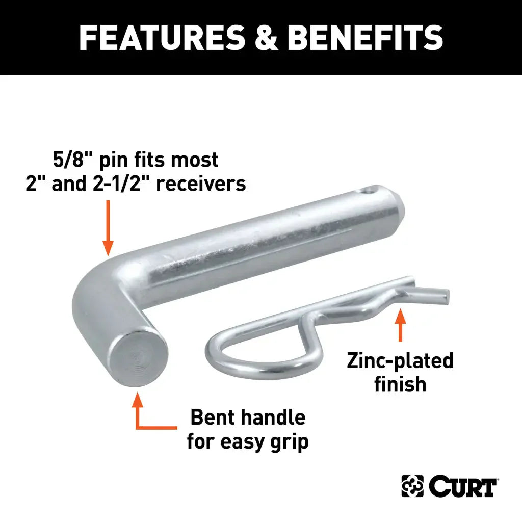 Curt Hitch Pin and Clip feature detail.
