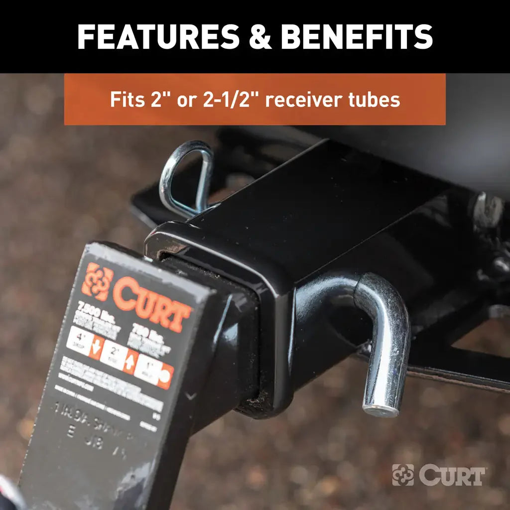 Curt Hitch Pin and Clip feature detail.