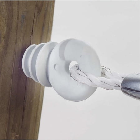 Dare Screw-In White Polyethylene Electric Fence Insulator