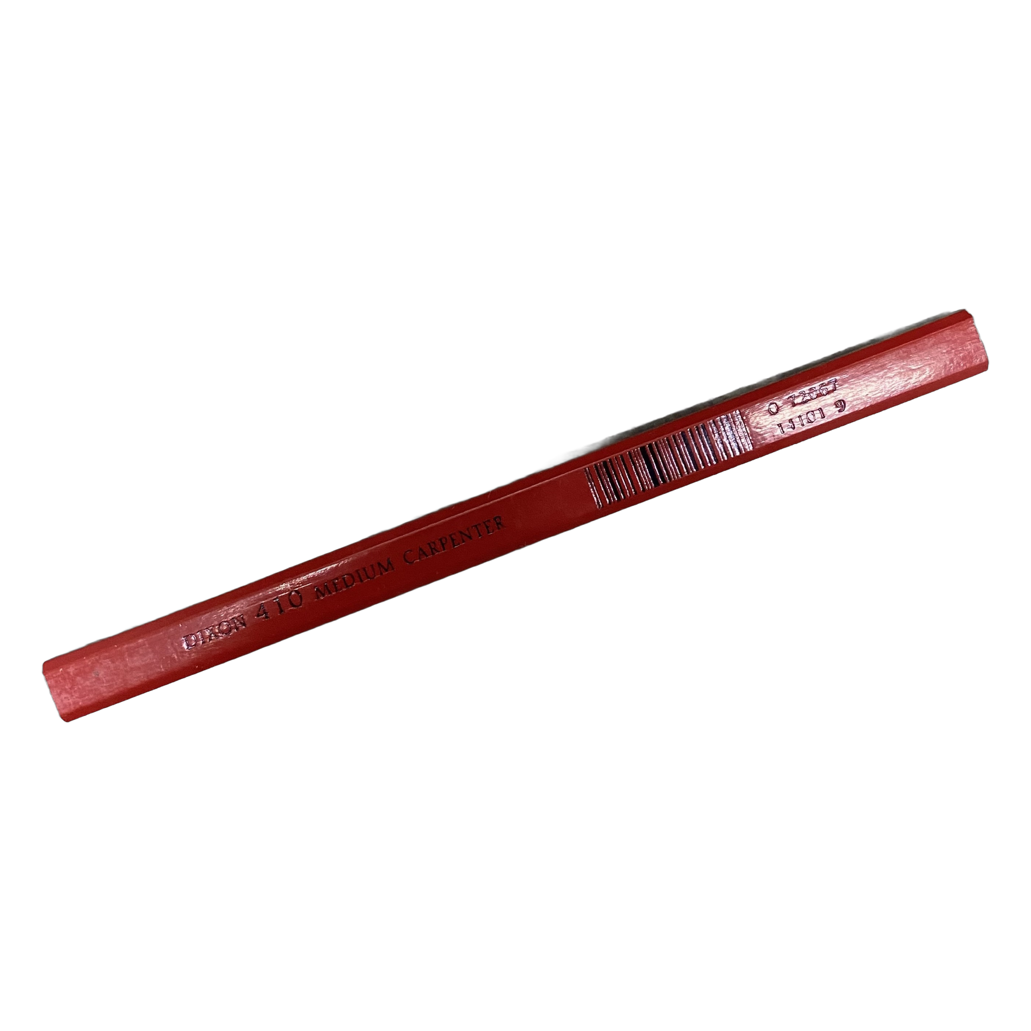 Dixon Carpenter Pencil - solid red flat hex body, model 14100 medium