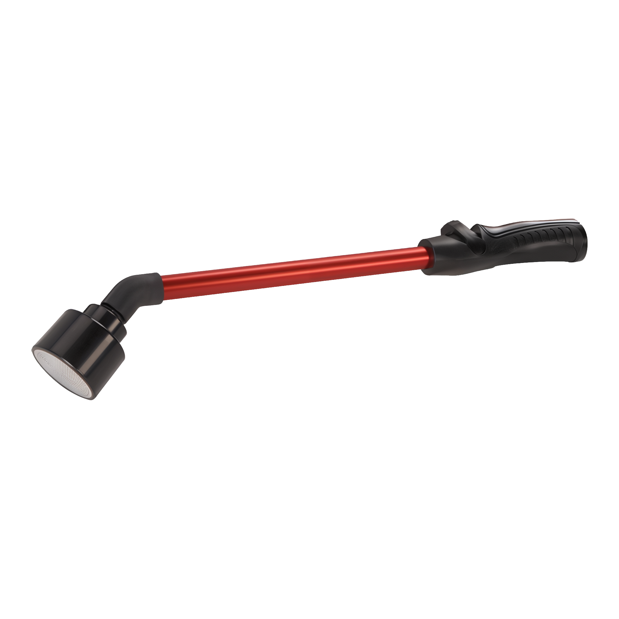 Dramm 16-Inch One Touch Rain Wand in Red with thumb-operated valve and full-flow shower head