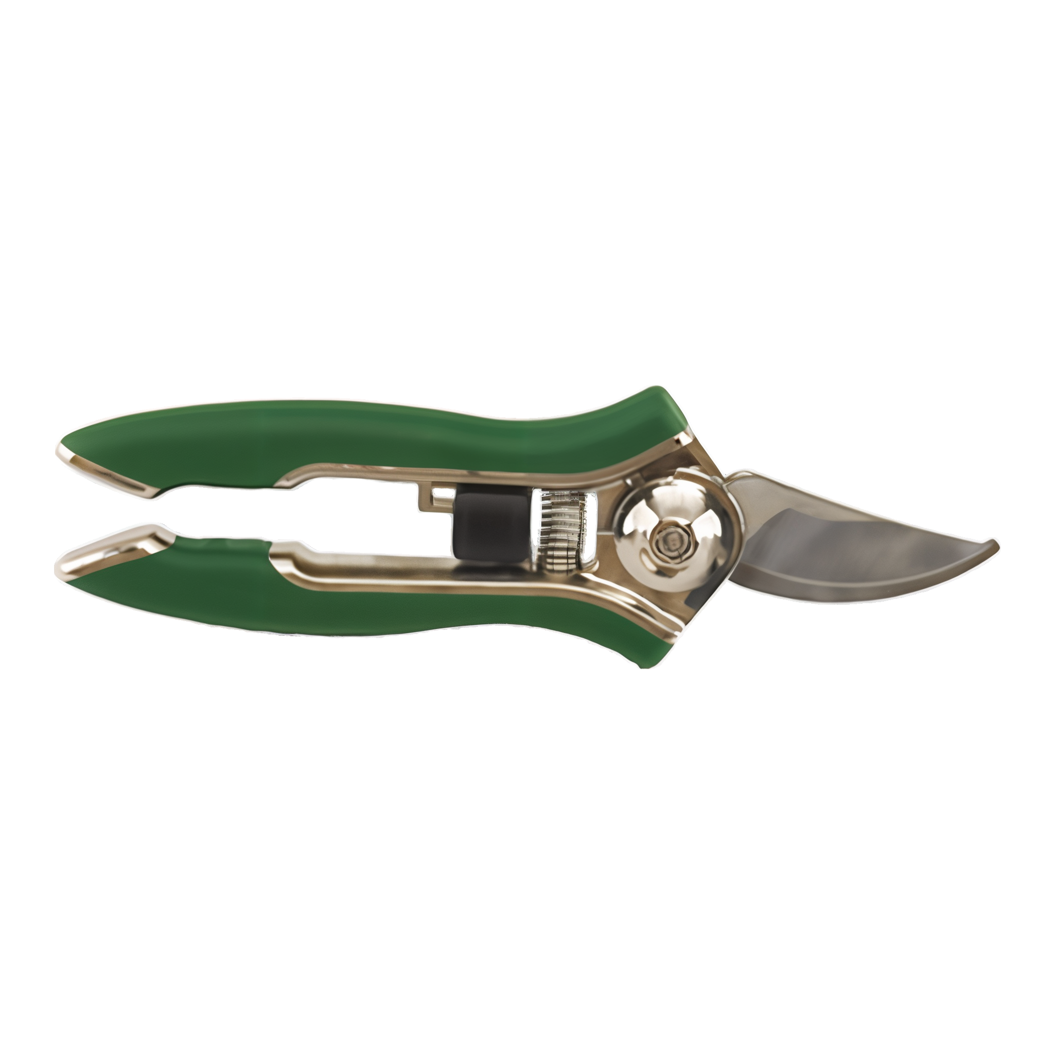 Dramm ColorPoint Compact Pruner in Green with bypass stainless steel blades and ergonomic non-slip grip