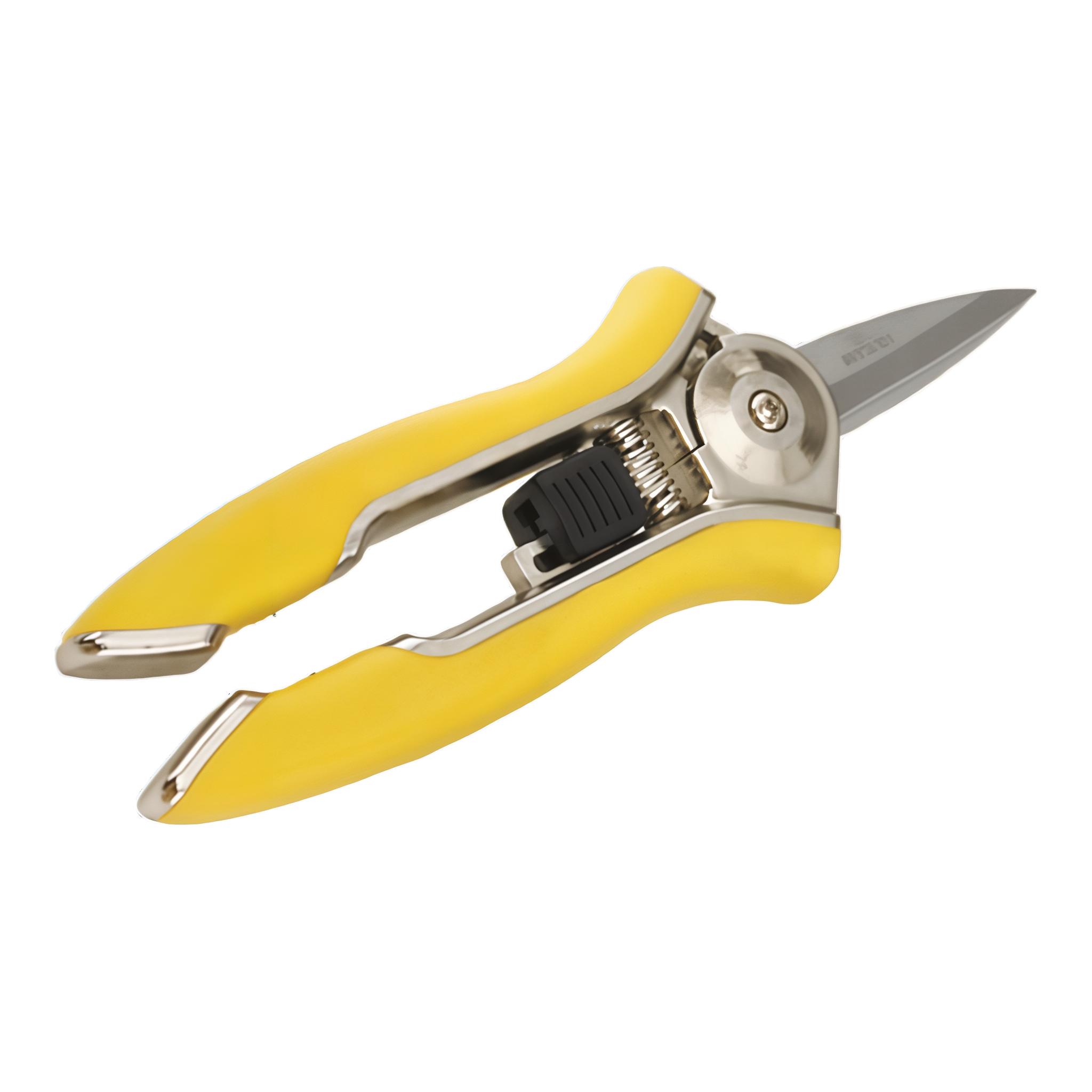 Dramm ColorPoint Compact Shear in Yellow with stainless steel fine-tip blades and ergonomic non-slip grip