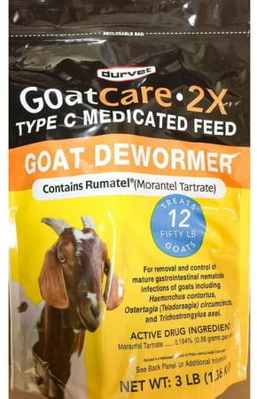 Durvet Goat Care 2X Type C Feed Pellets Goat Dewormer
