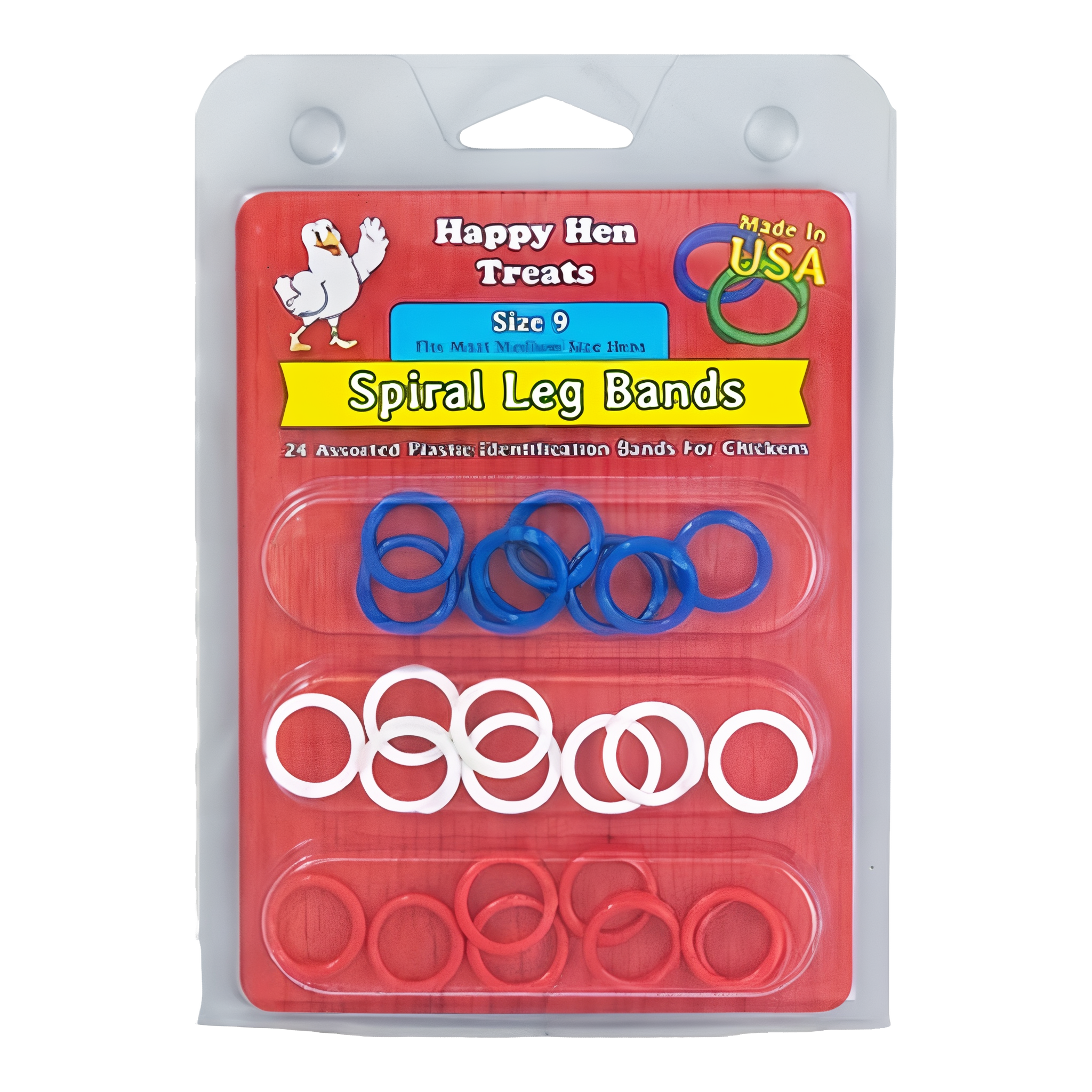 Assorted spiral leg bands for chickens, variant 9.