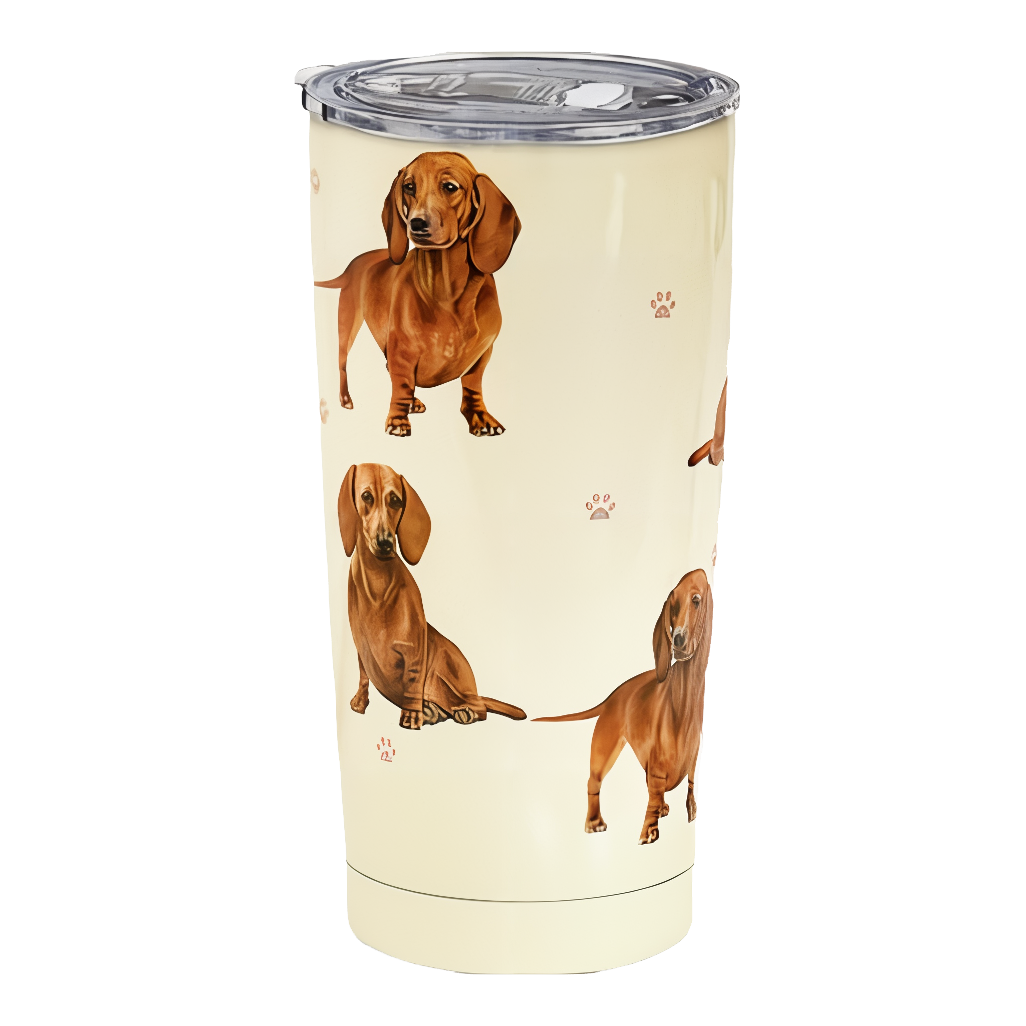 Collections Etc Dog Breed-Specific Double-Wall Insulated Tumbler, Dachshund design.