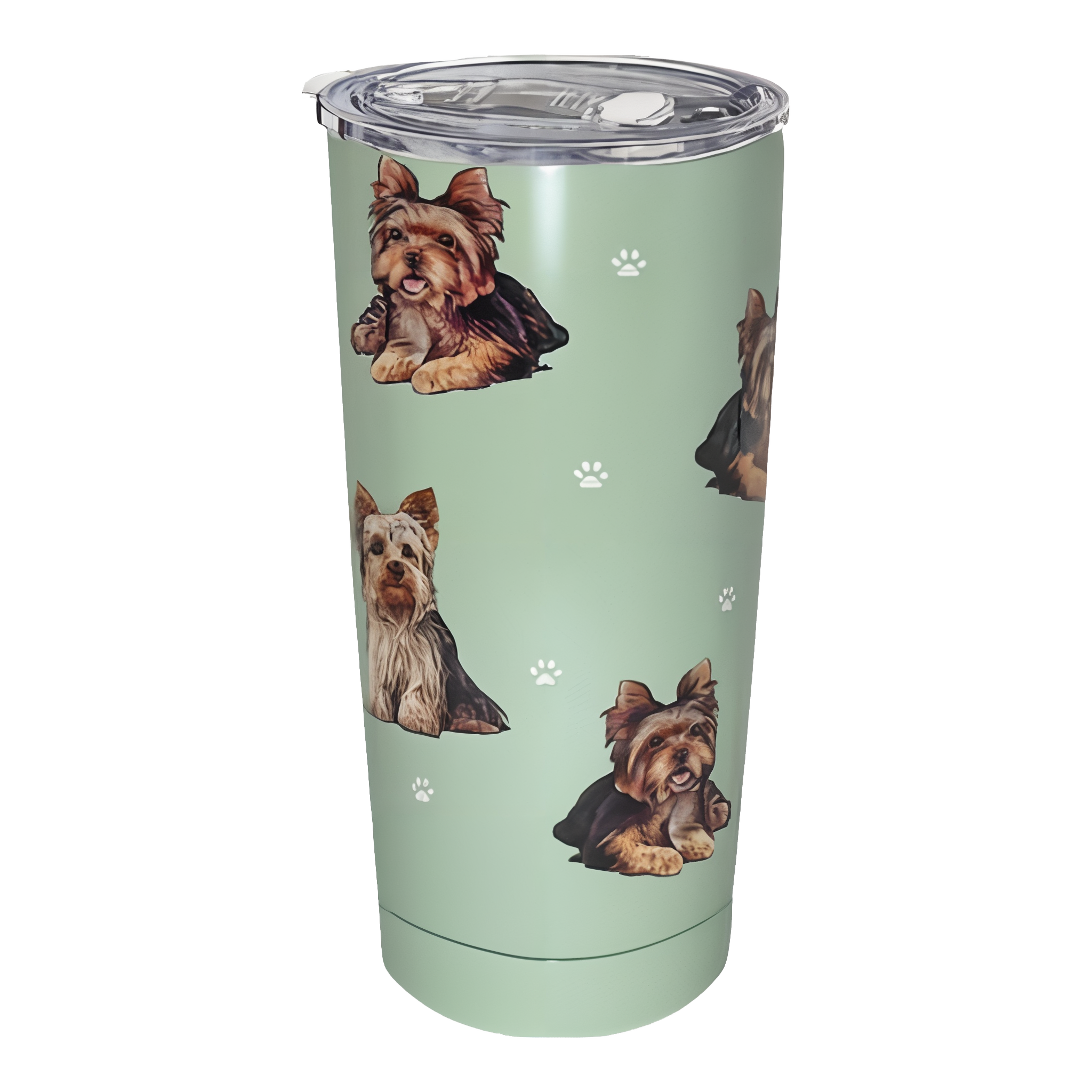 Collections Etc Dog Breed-Specific Double-Wall Insulated Tumbler, Yorkie design.