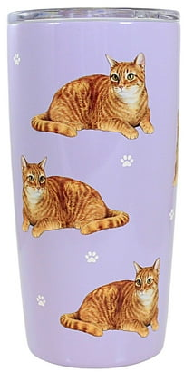 E & S Imports Tabby Orange Serengeti Tumbler
