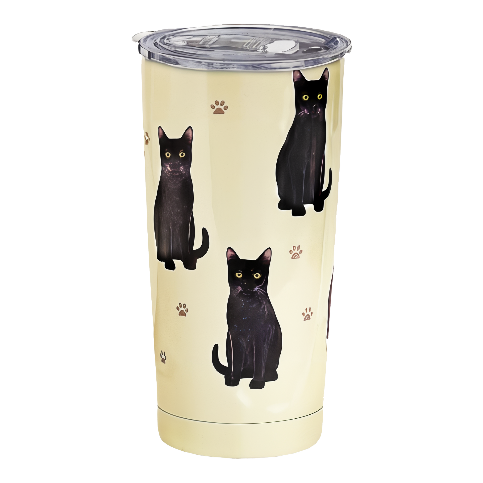 Serengeti Stainless Steel Black Cat Tumblers Vacuum Insulated Travel Mug