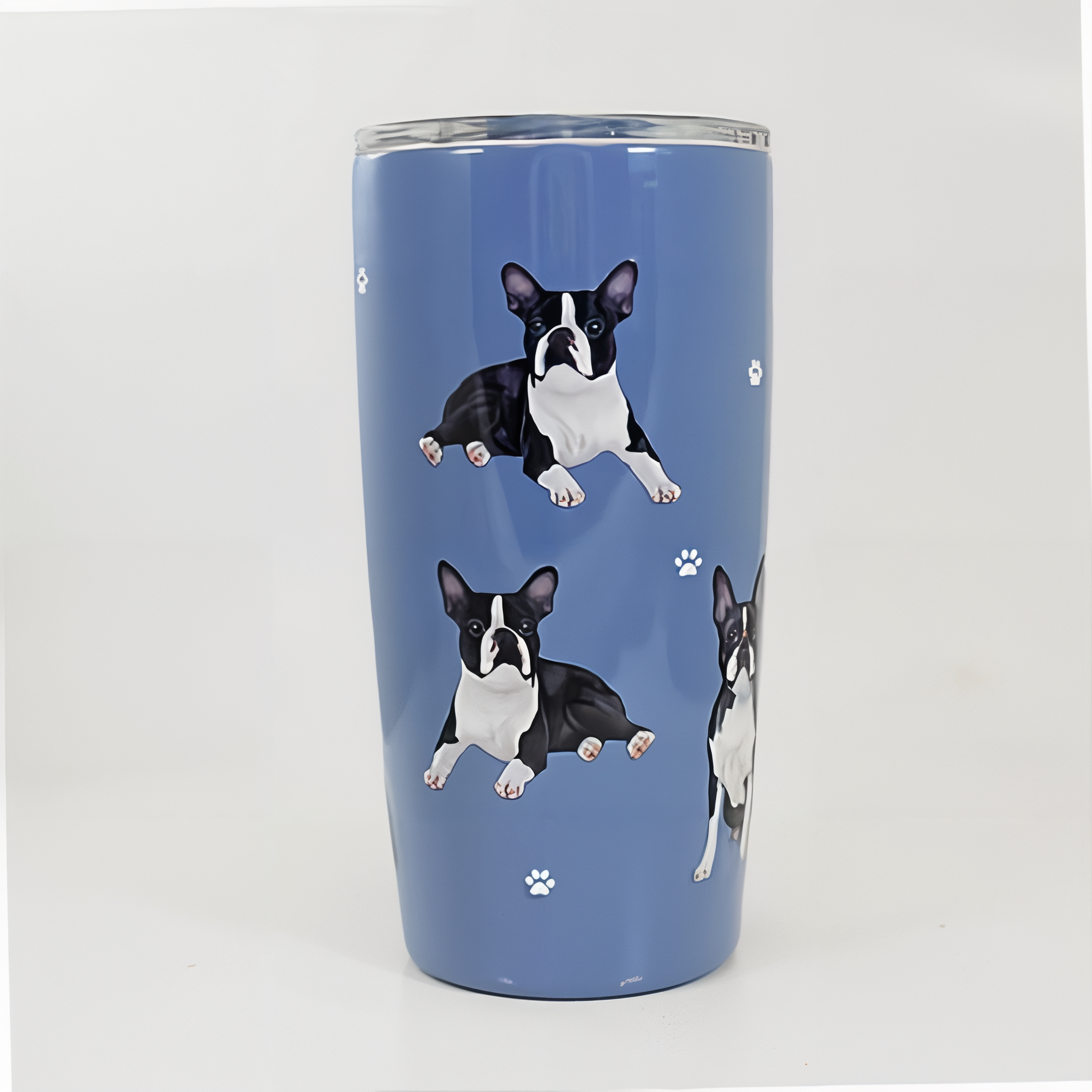 Serengeti Stainless Steel Boston Terrier Tumblers Vacuum Insulated Travel Mug