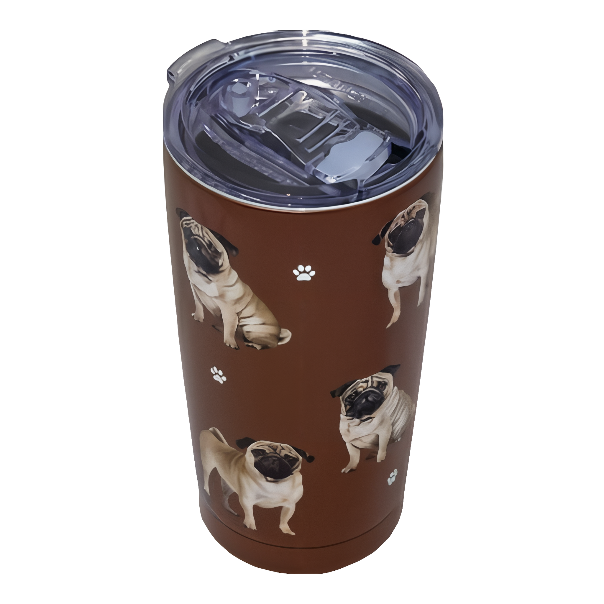 Serengeti Stainless Steel Pug Tumblers Vacuum Insulated Travel Mug