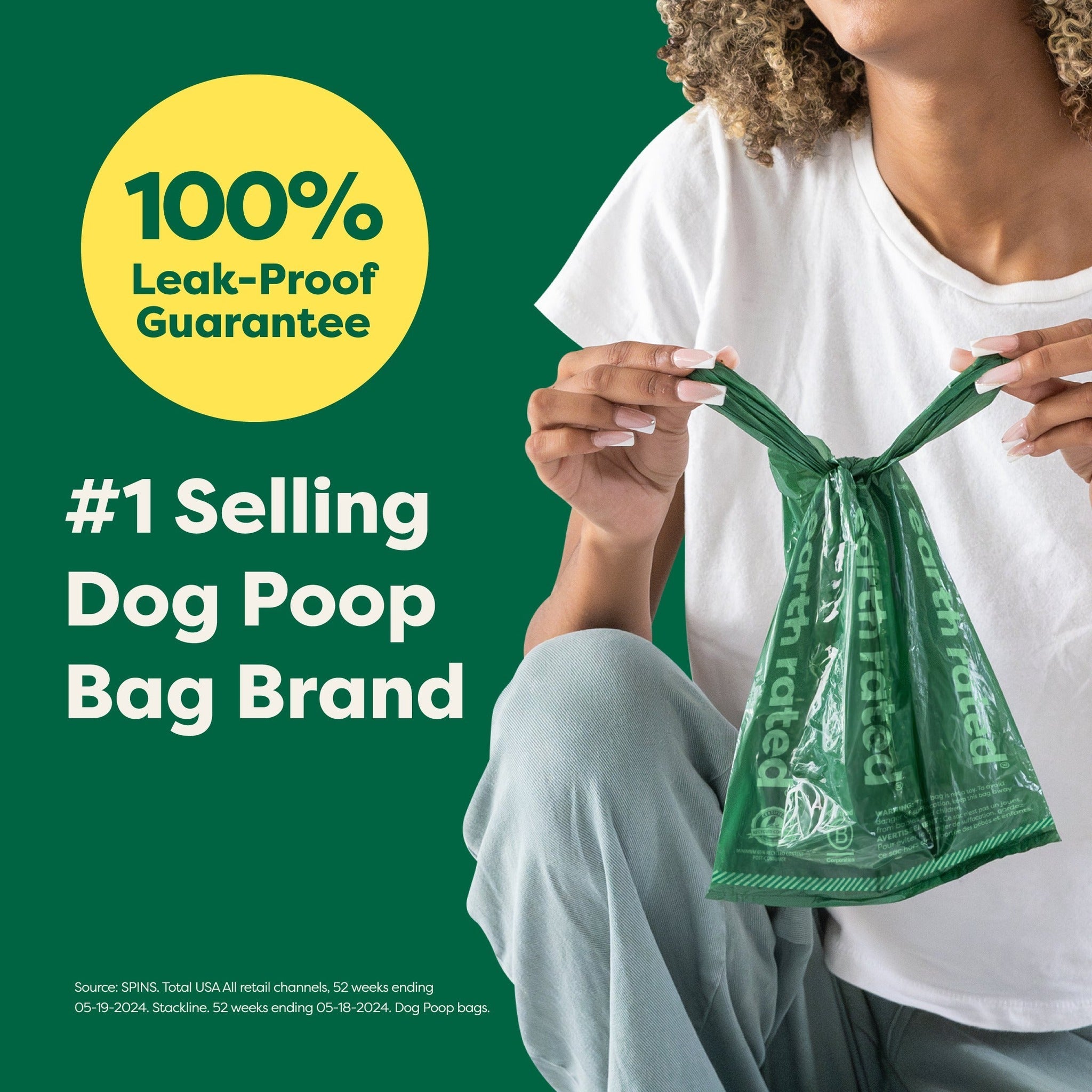 100 percent leak-proof guarantee from the number one selling dog poop bag brand