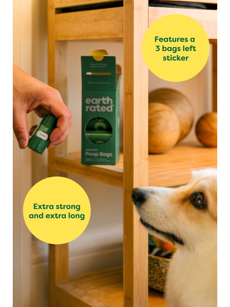 Extra strong, extra long refill rolls with a 3 bags left sticker