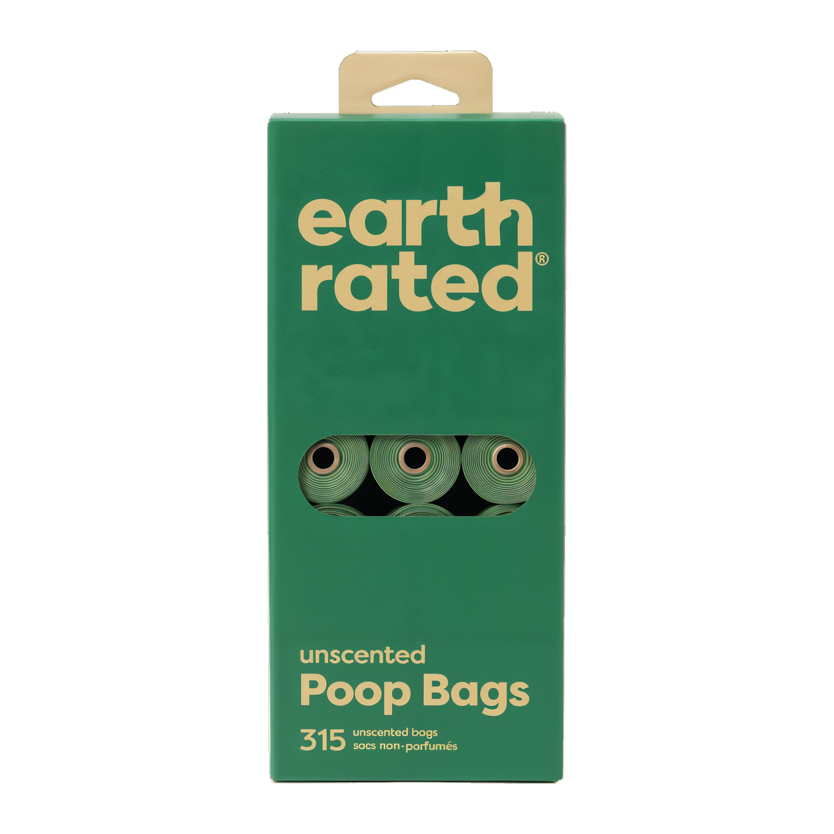 Earth Rated Dog Poop Bag Refill Rolls unscented 315 count box, 21 rolls