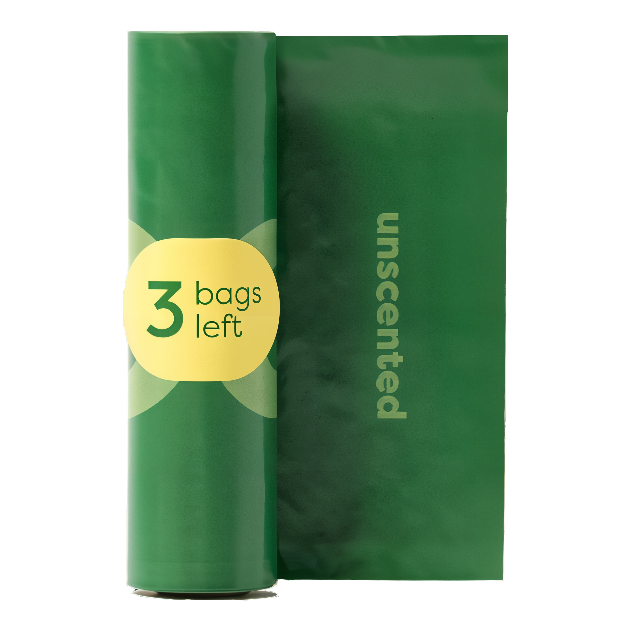 Earth Rated refill roll with 3-bags-left end-of-roll marker