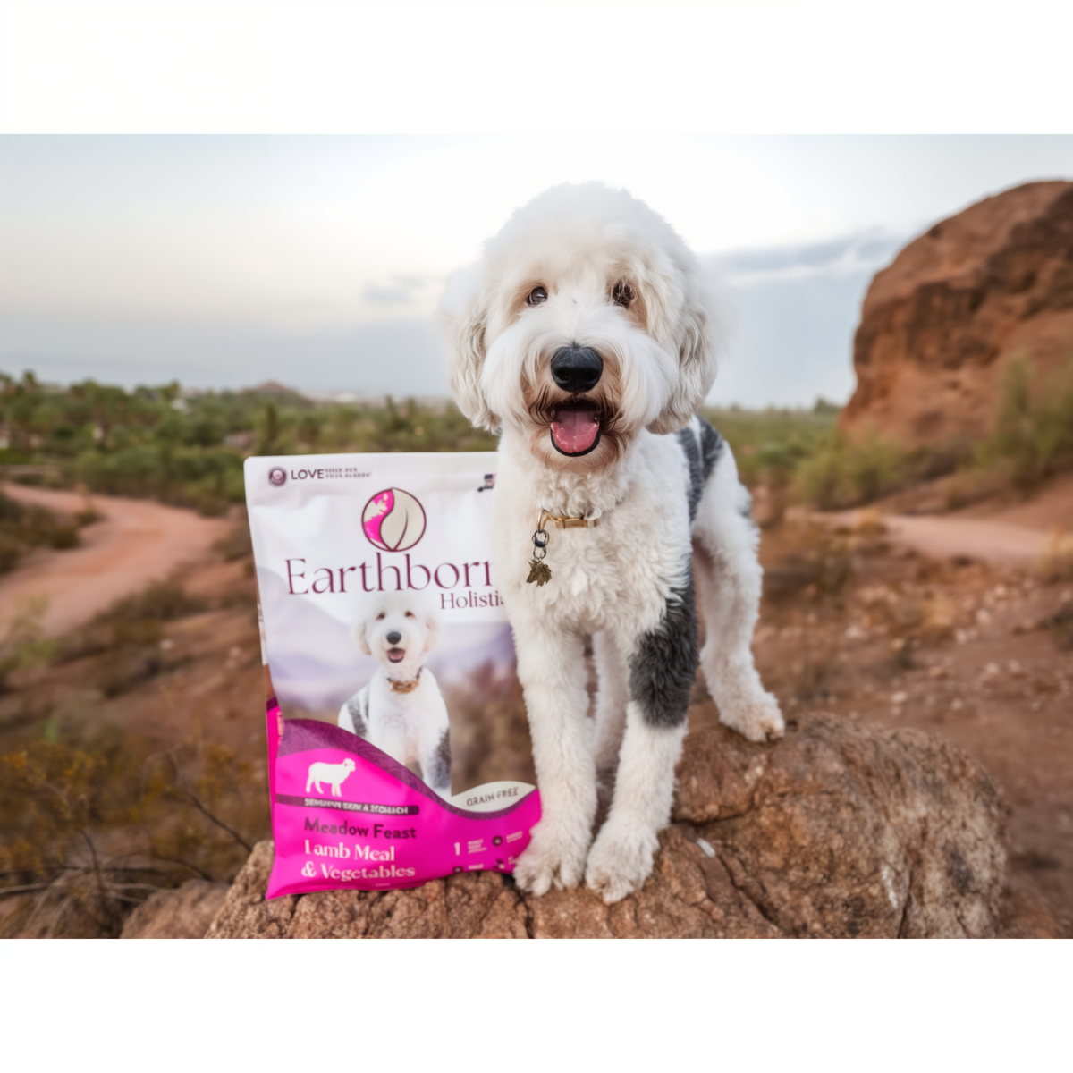 Earthborn Holistic Meadow Feast Grain-Free Lamb Meal & Vegetables Dry Dog Food 4 lb -- lifestyle