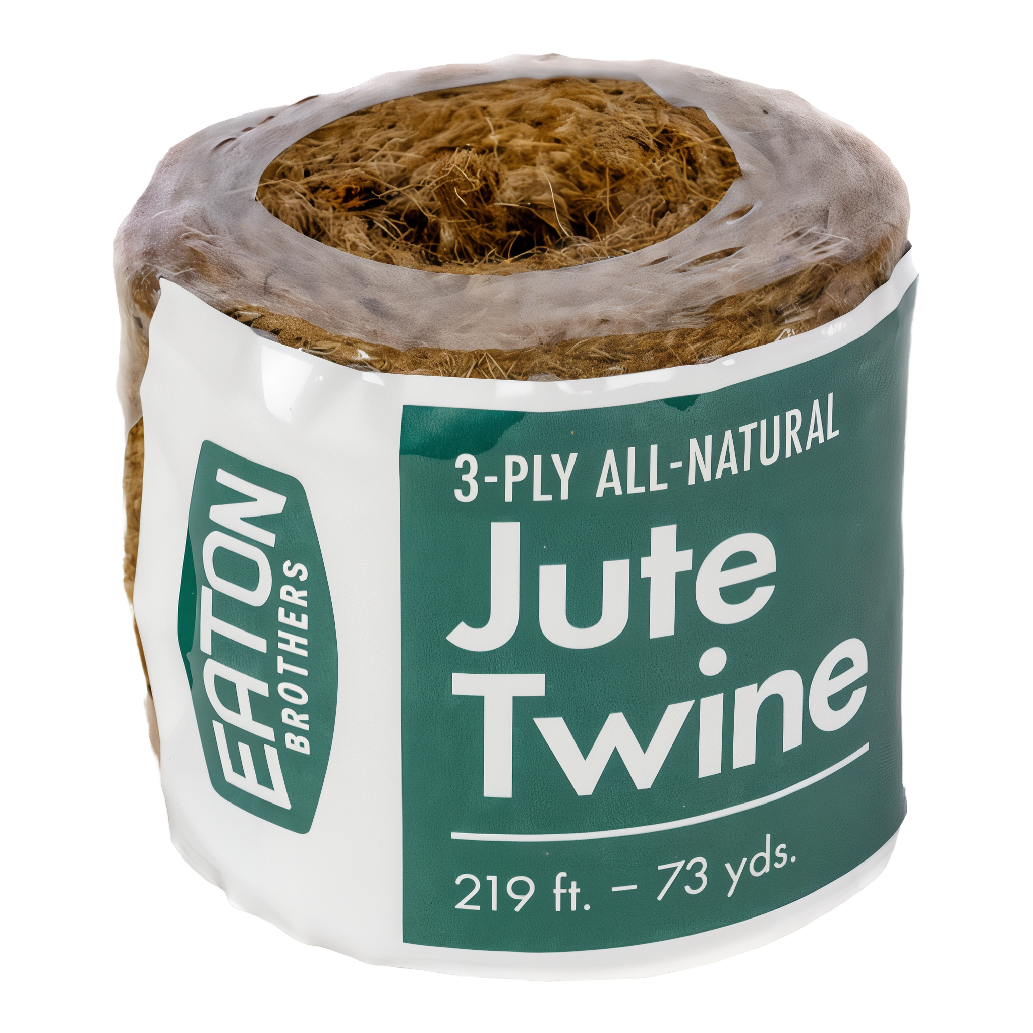 Eaton Brothers 3-Ply All-Natural Jute Twine 219 ft labeled spool in natural jute color
