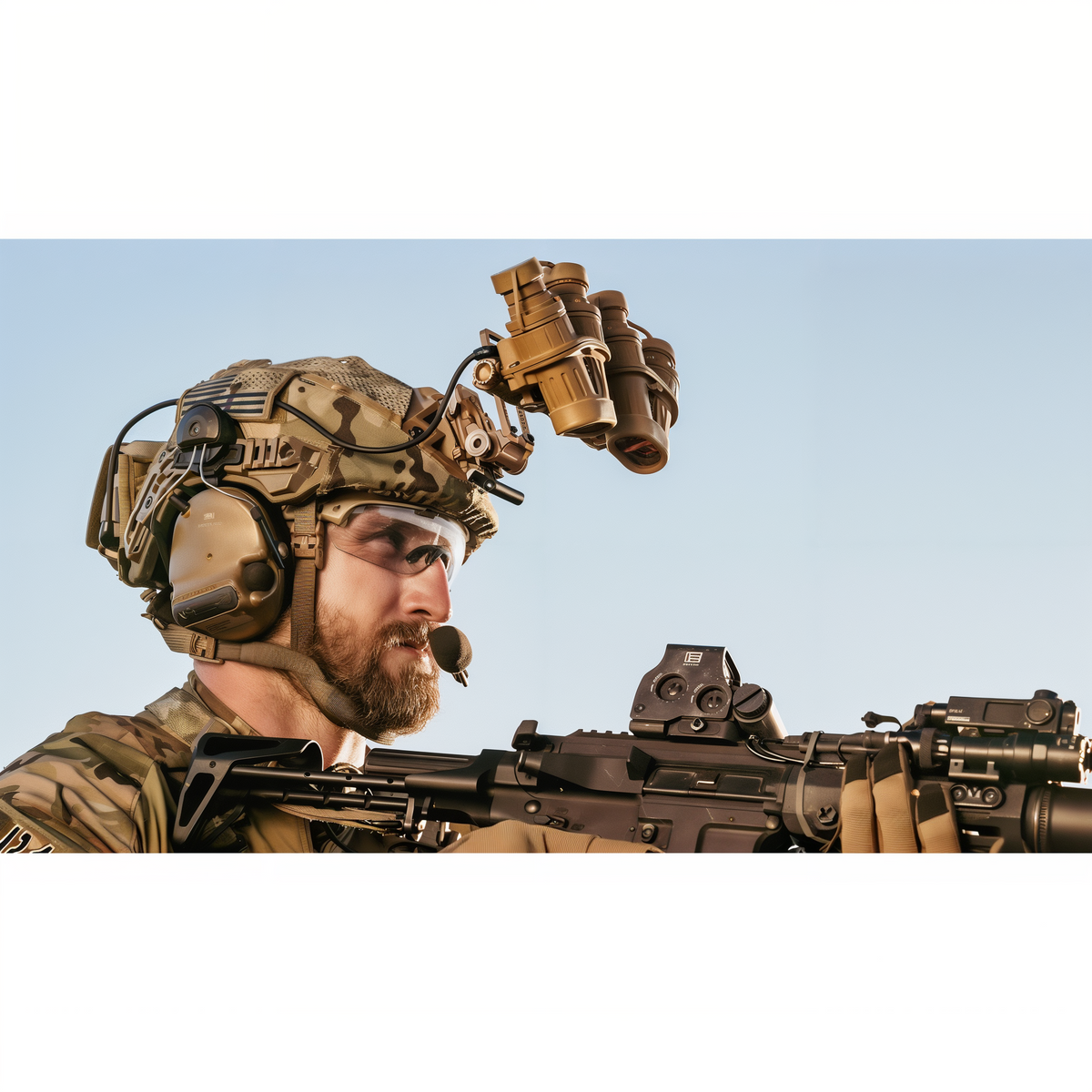 Edge Overlord G2 Polarized Smoke Vapor Shield Tactical Glasses -- lifestyle