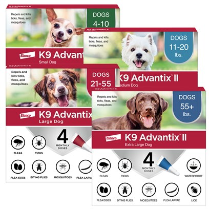 F.c.e. Inc D-Advantix 2 Dog, four pack of monthly flea and tick prevention.