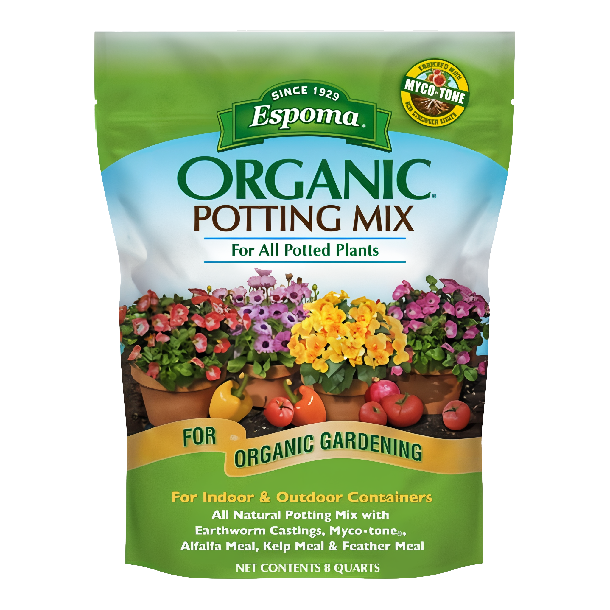 Espoma Organic Potting Soil Mix, 8 quart bag size