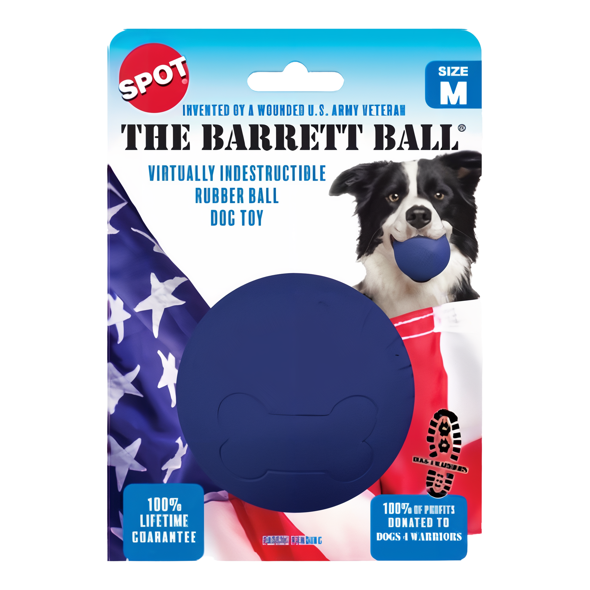 Ethical Pet Barrett Rubber Ball Dog Toy