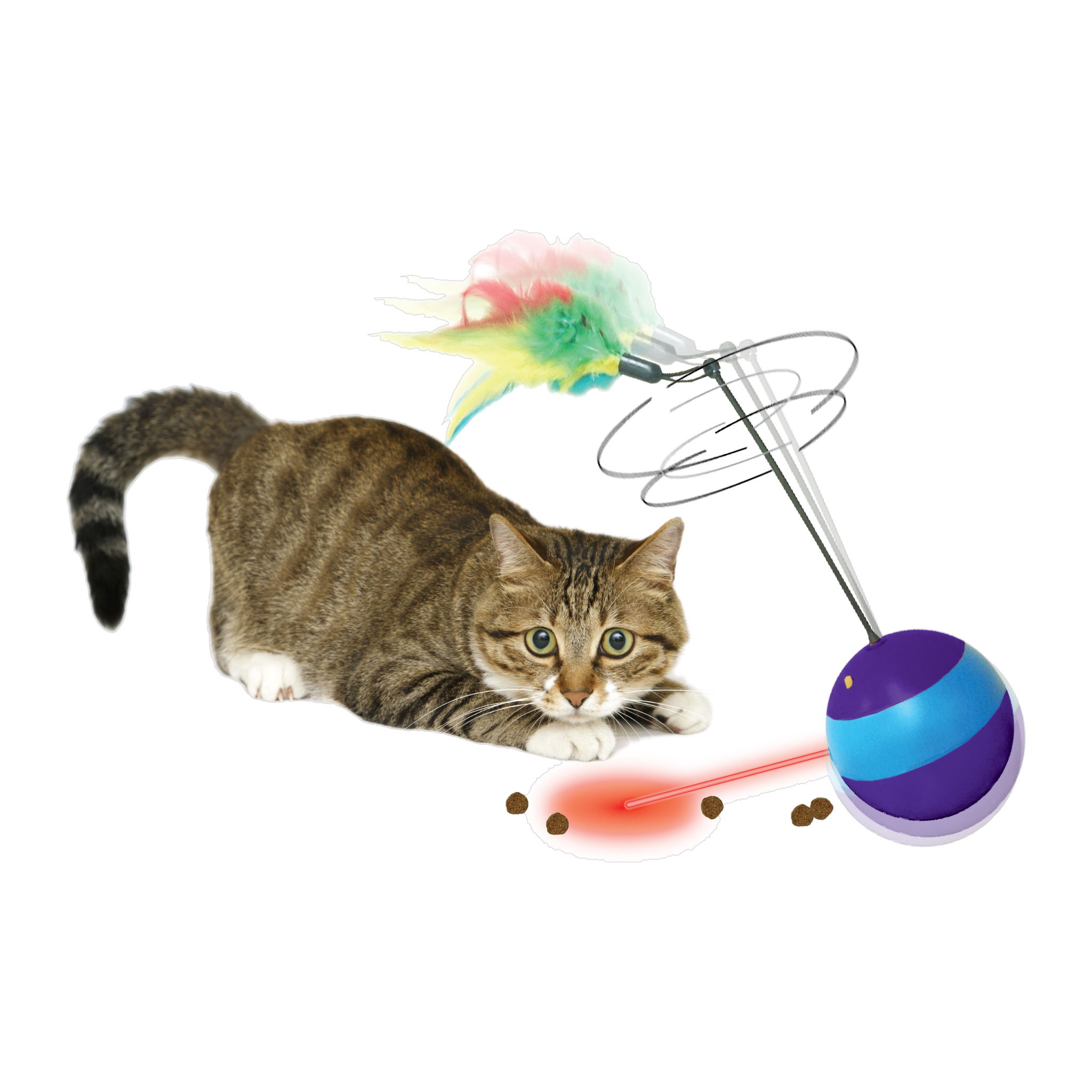 SPIN ABOUT ELECTRONIC LASER CAT TOY & TREAT DISPENSER product image 1