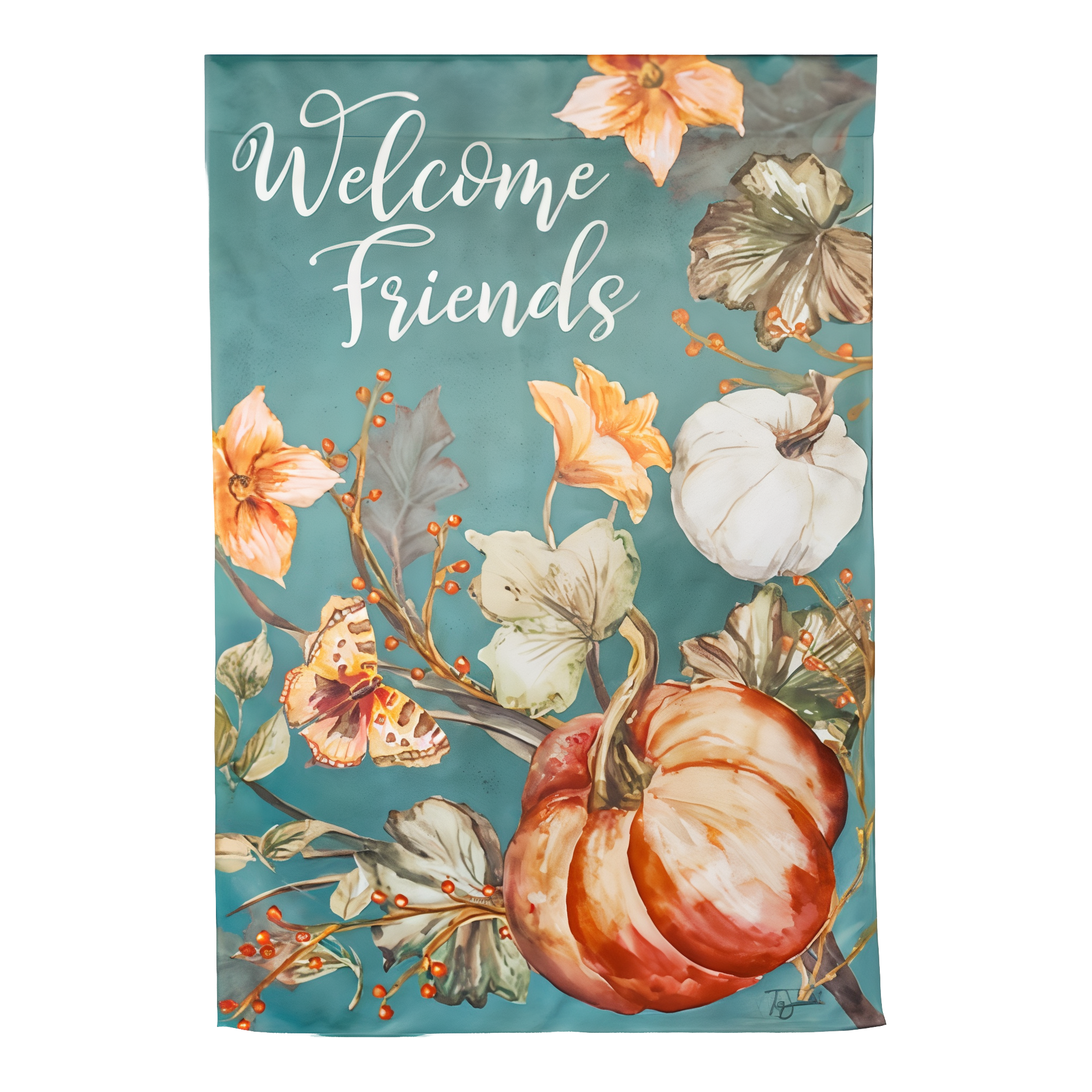 Autumn Vines House Suede Flag