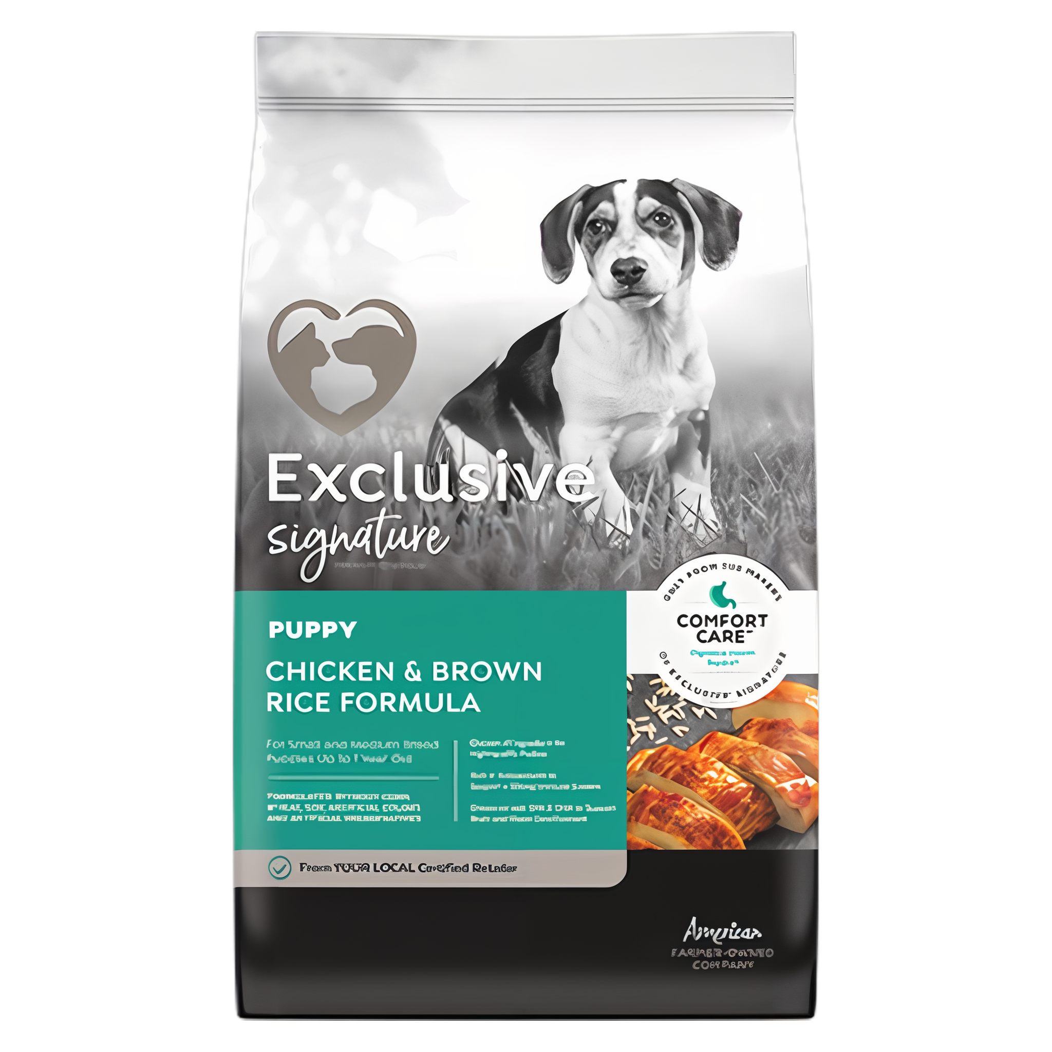 Exclusive Signature Puppy Chicken & Brown Rice Formula Dry Dog Food bag