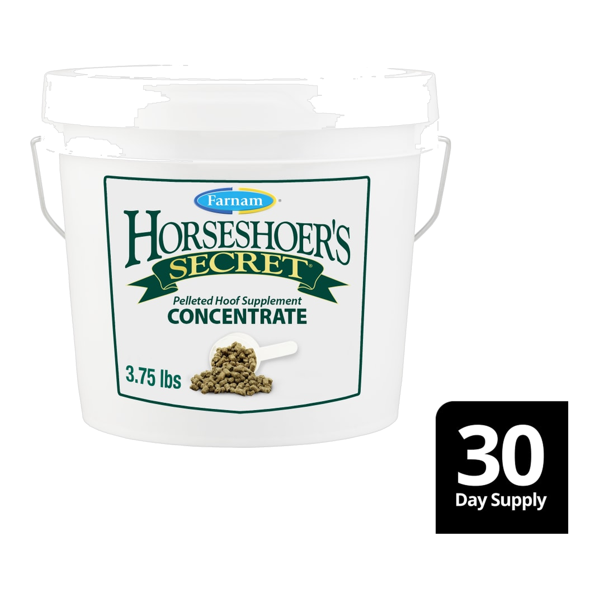 Farnam Horseshoer's Secret Concentrate Hoof Supplement package showing size