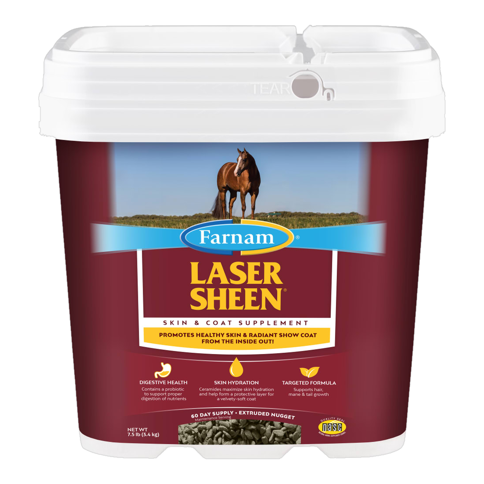 Farnam Laser Sheen Skin & Coat Supplement front of package