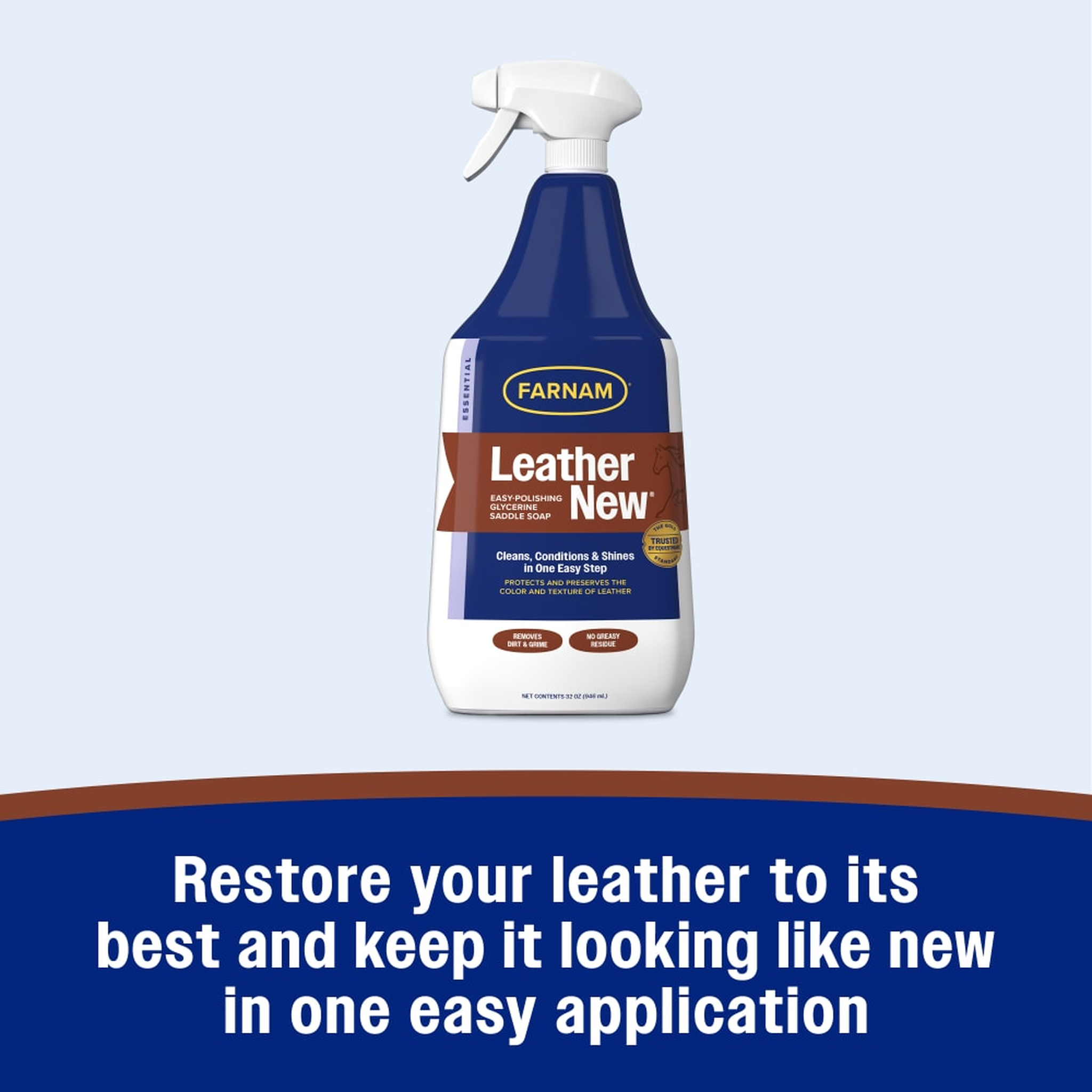 Restore your leather to its best and keep it looking like new in one easy application