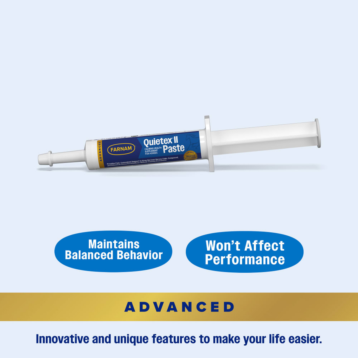 Farnam Quietex II Focusing & Calming Paste - Maintains balanced behavior; Won't affect performance