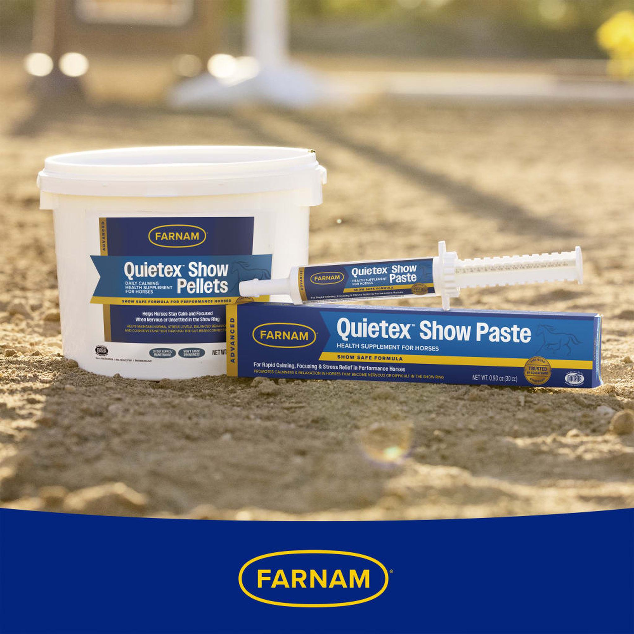 Farnam Quietex Show Paste being used on a horse