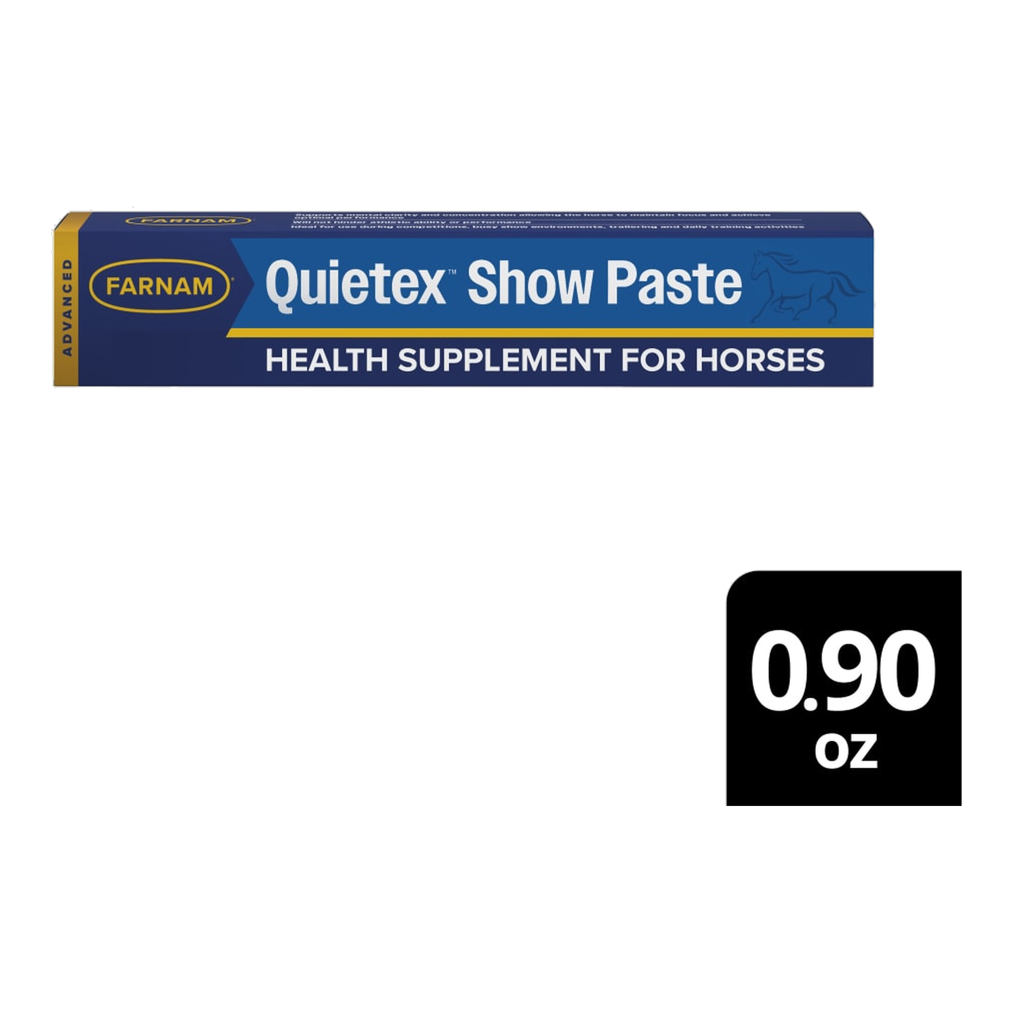 Farnam Quietex Show Paste package showing size