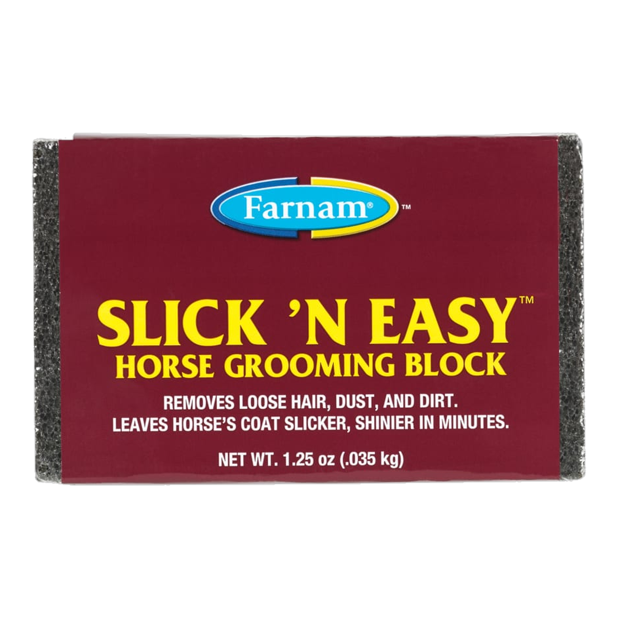 Farnam Slick 'N Easy Horse Grooming Block, front of package