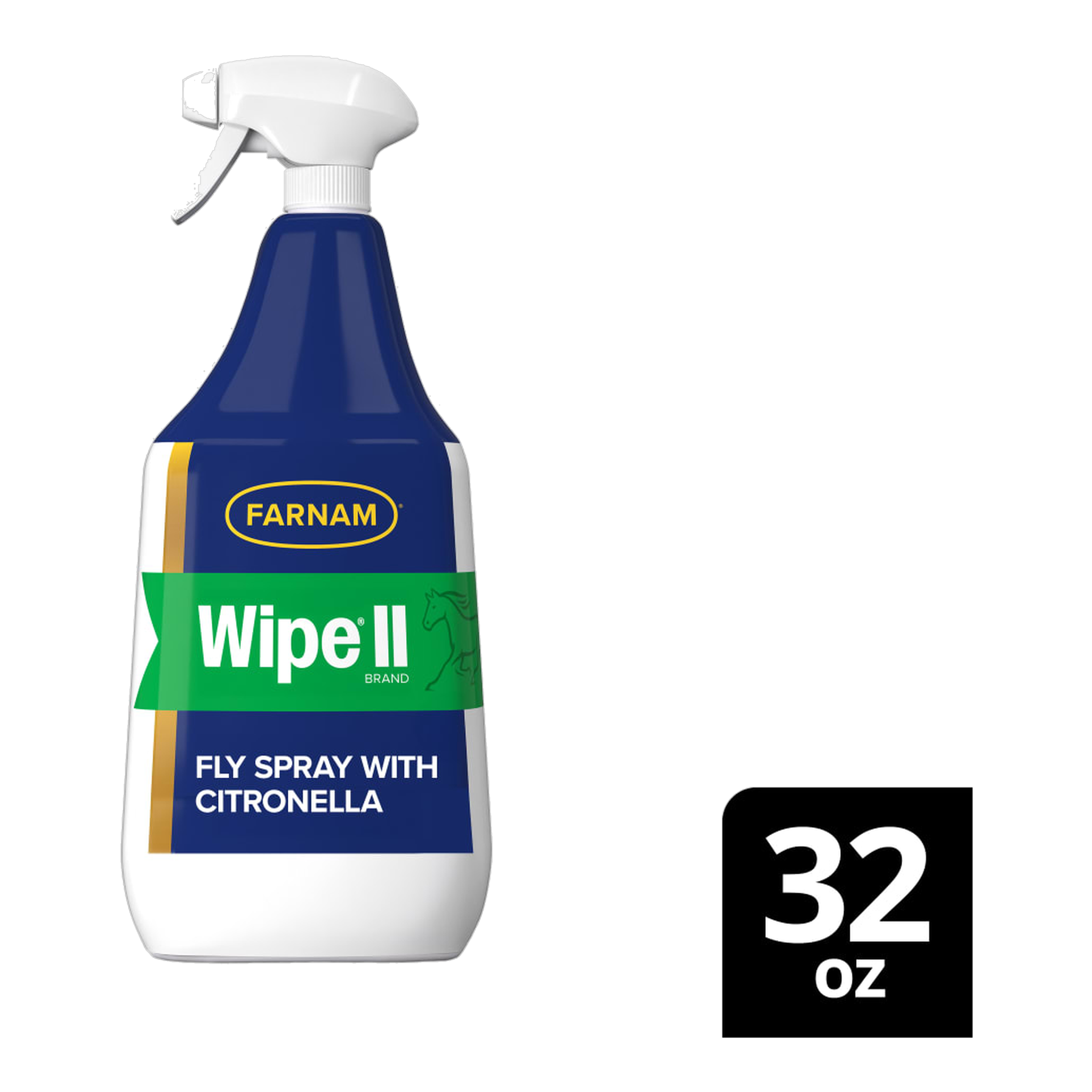 Farnam Wipe II Brand Fly Spray with Citronella package showing size