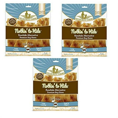 Nothin to Hide Flip Chips Dog Chews - Natural Rawhide Alternative Treats for Dogs