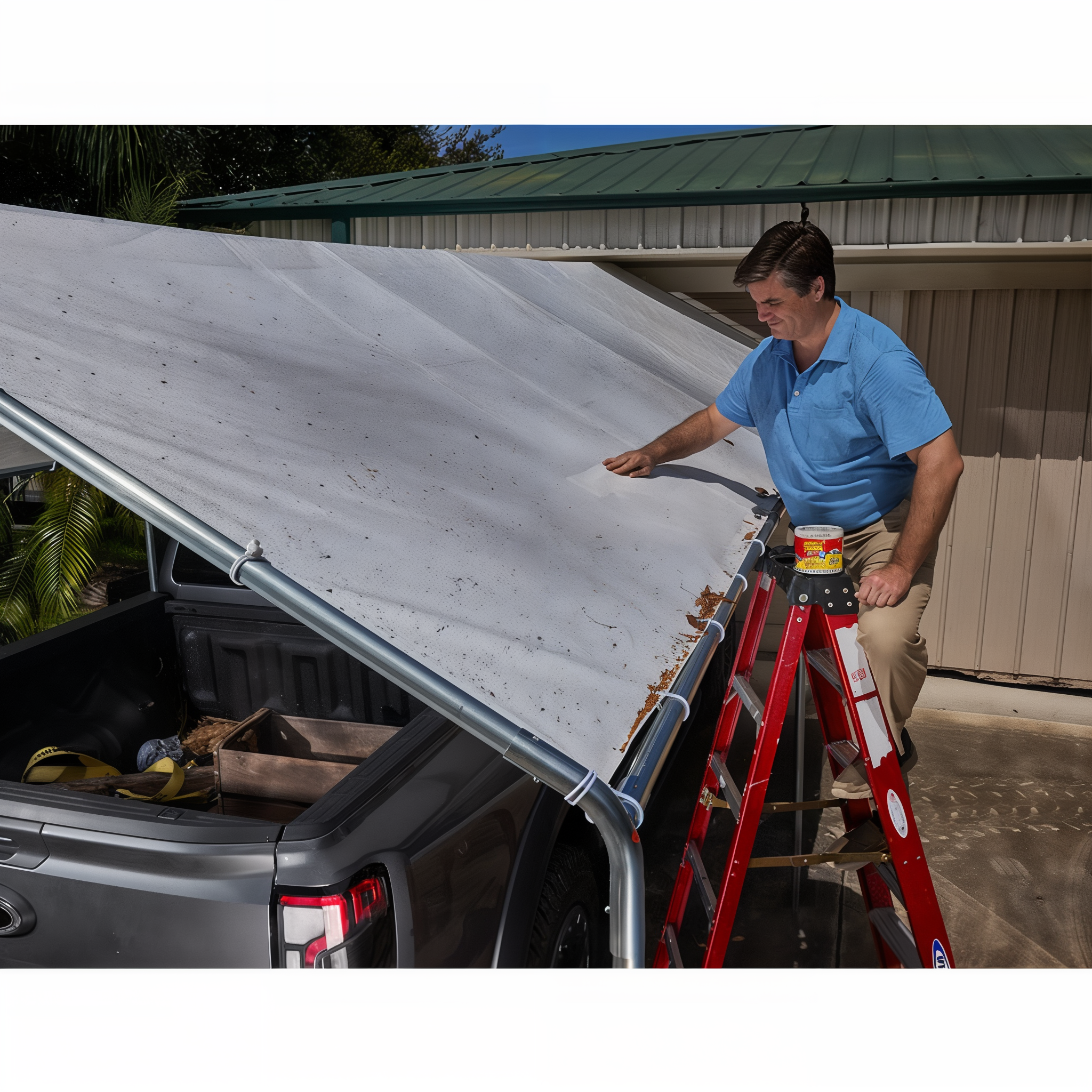 Flex Tape MAX sealing a truck bed cover