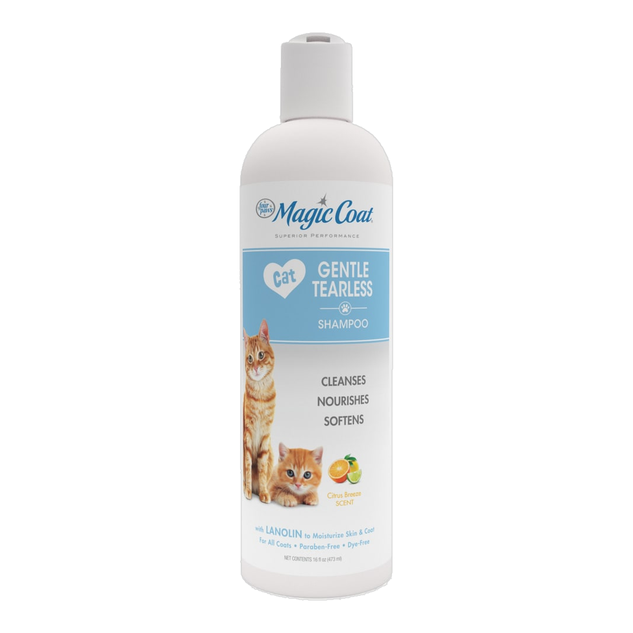 Four Paws Magic Coat Gentle Tearless Cat Shampoo 16 oz bottle front