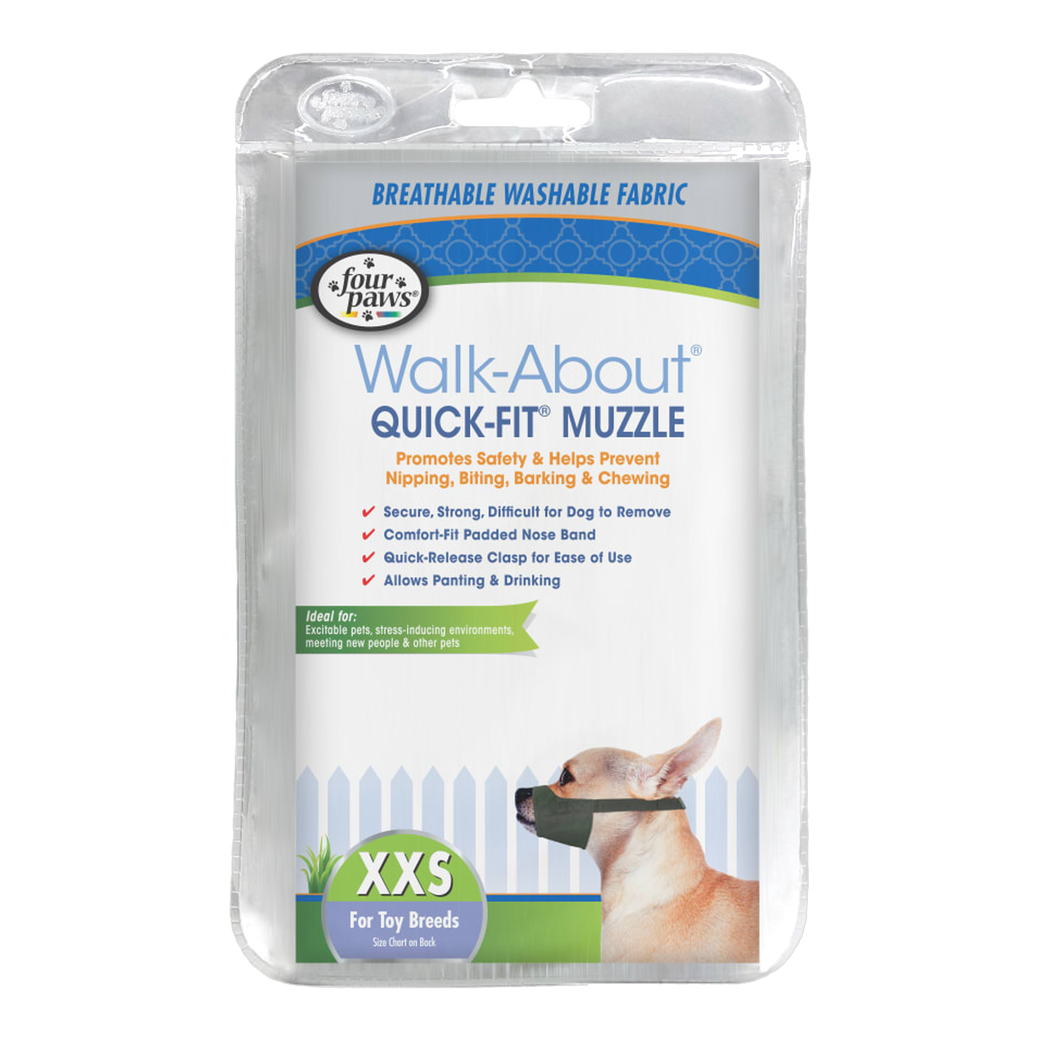Four Paws Walk-About Quick-Fit Dog Muzzle package front